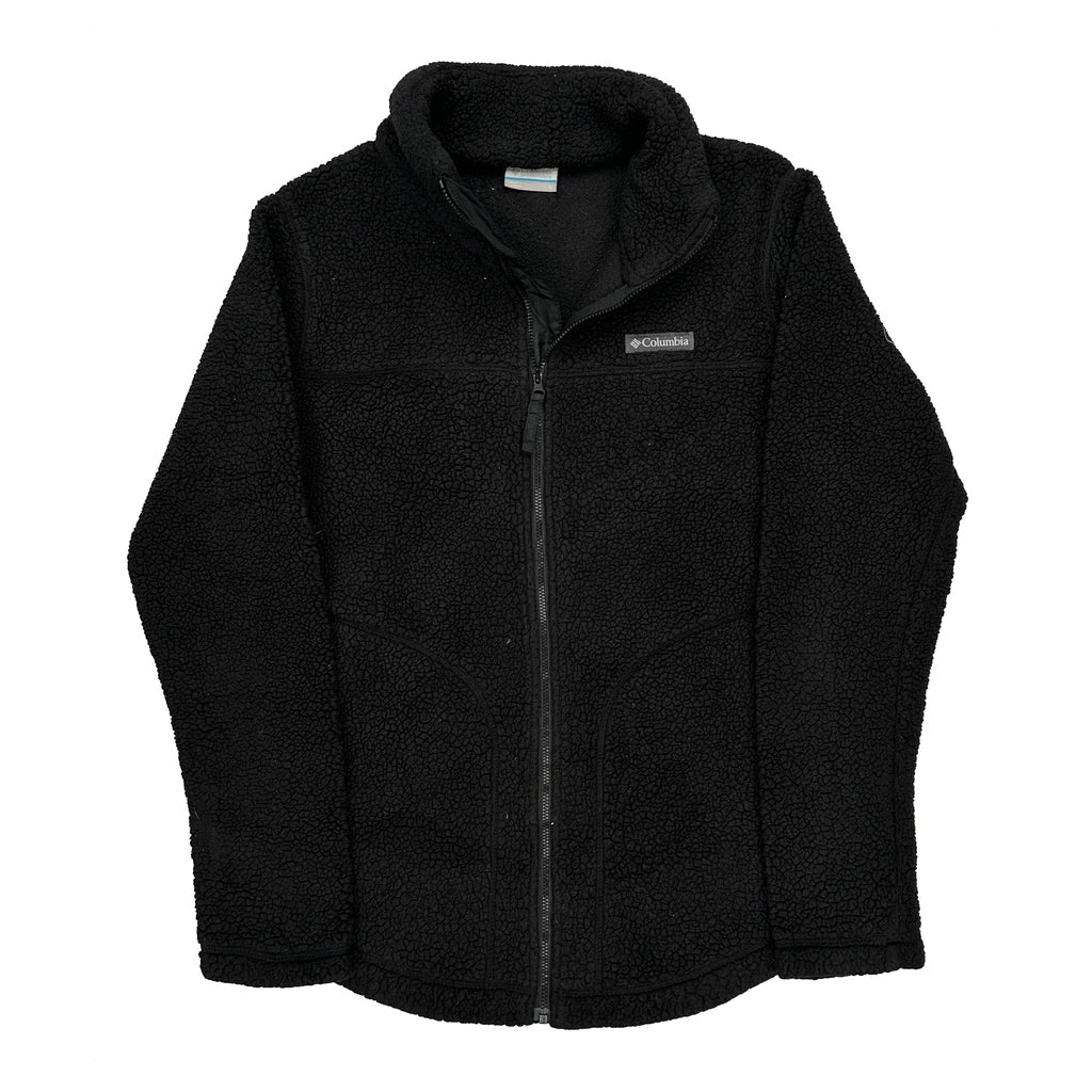Columbia Fleece - Small Black Polyester Refurbished - Thrifted (note: this is a term often used to describe second- refurbished available on Cerqular