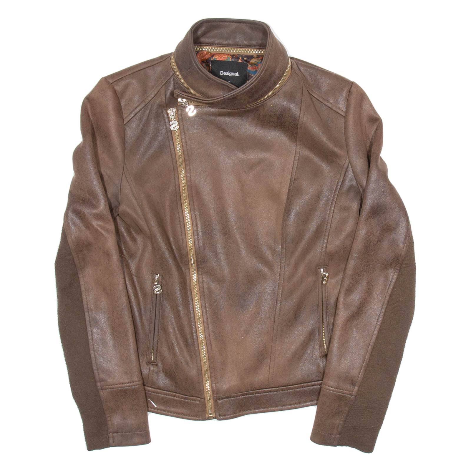 DESIGUAL Womens Jacket Brown S Refurbished - N/A refurbished available on Cerqular