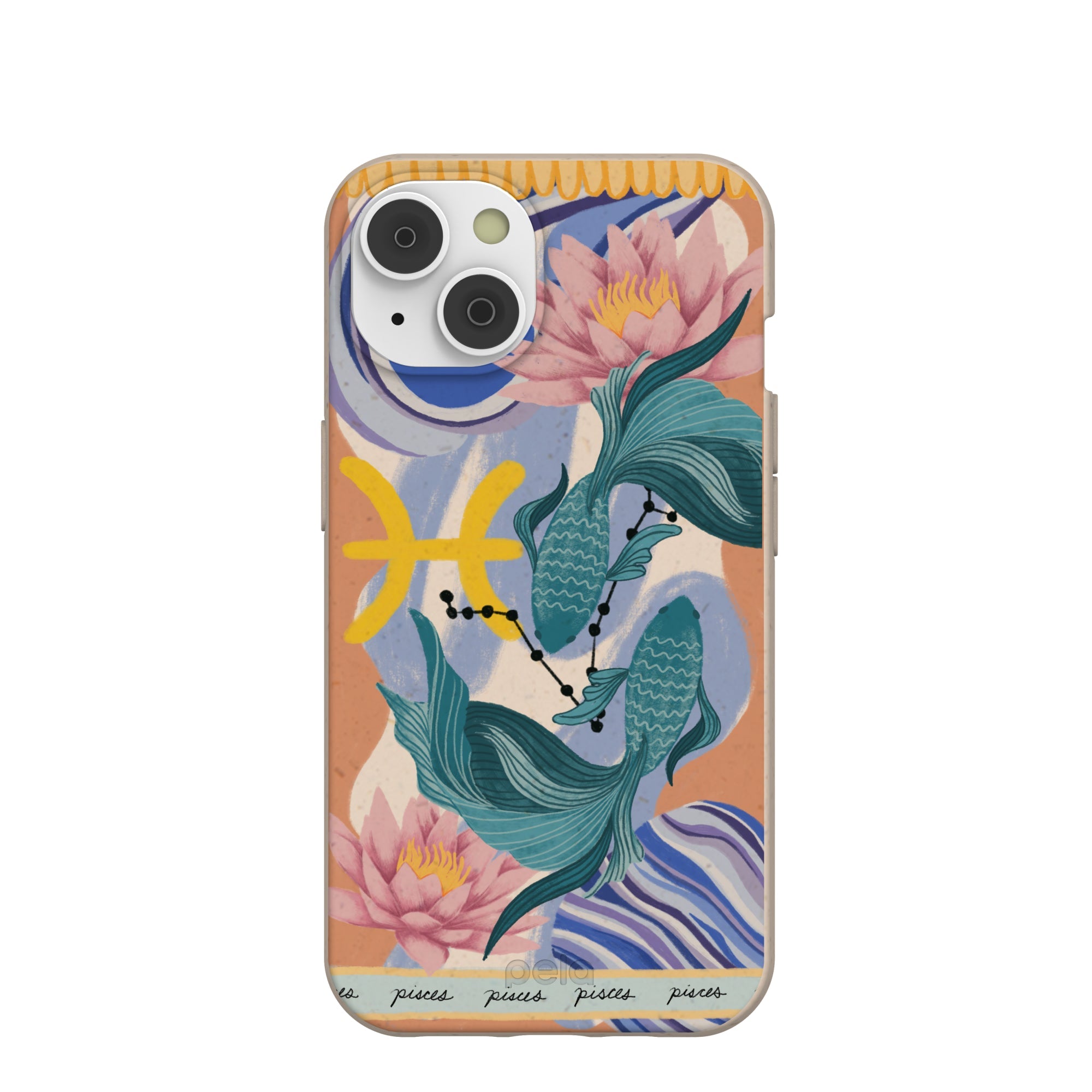 Seashell Pisces Fish iPhone 14/16e Case Refurbished - Pela Case refurbished available on Cerqular