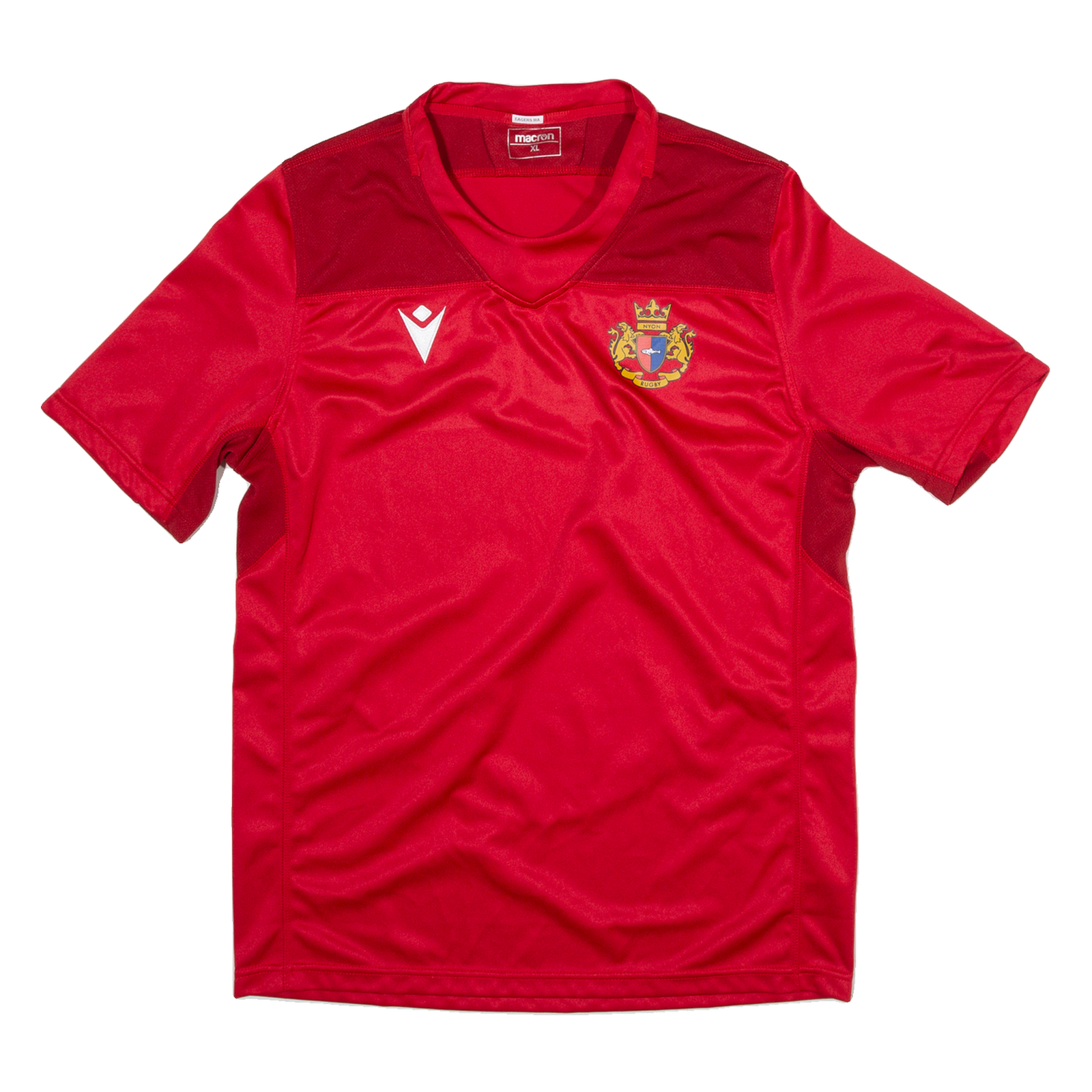 MACRON Nyon Rugby Mens T-Shirt Red XL Refurbished - N/A refurbished available on Cerqular