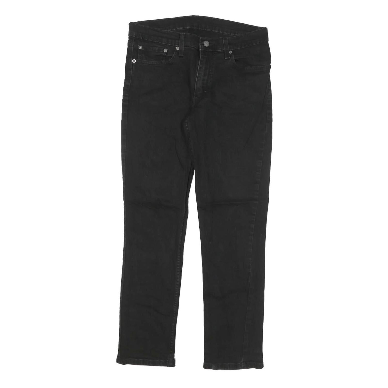 LEVI'S Mens Black Slim Jeans Denim W30 L28 Zip Classic Stylish Casual Refurbished - N/A refurbished available on Cerqular