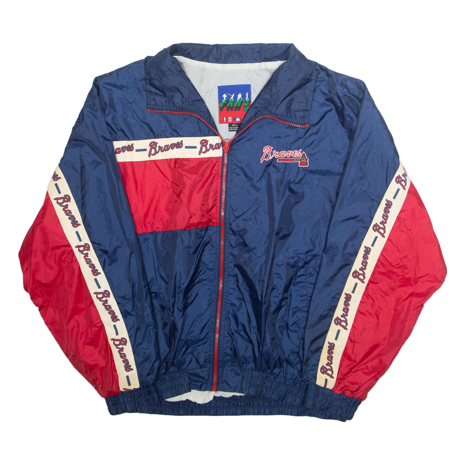FANS Mens Track Jacket Blue Nylon L Refurbished - N/A refurbished available on Cerqular