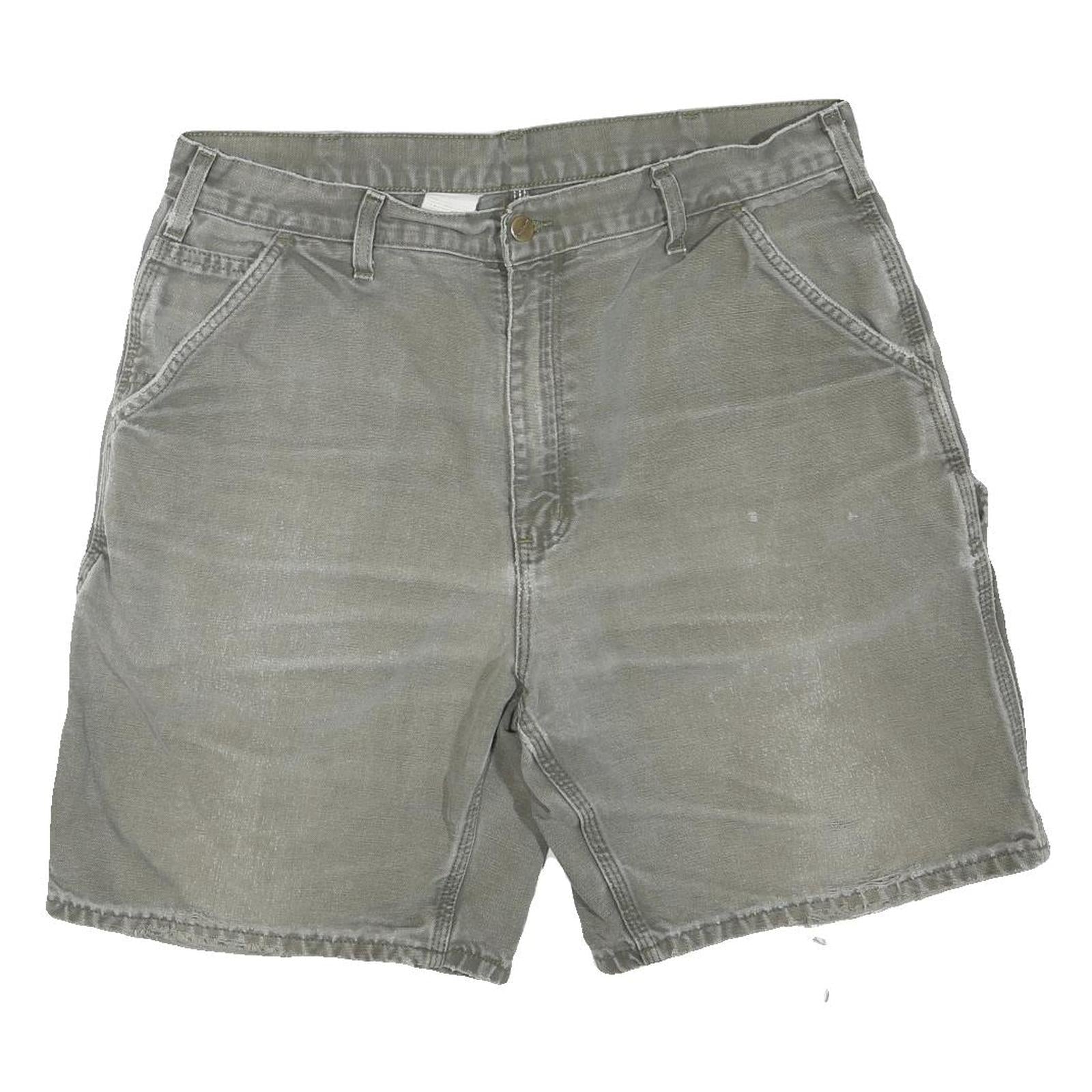 CARHARTT Mens Shorts Grey Casual Cotton Blend L W36 Utility Workwear Refurbished - N/A refurbished available on Cerqular