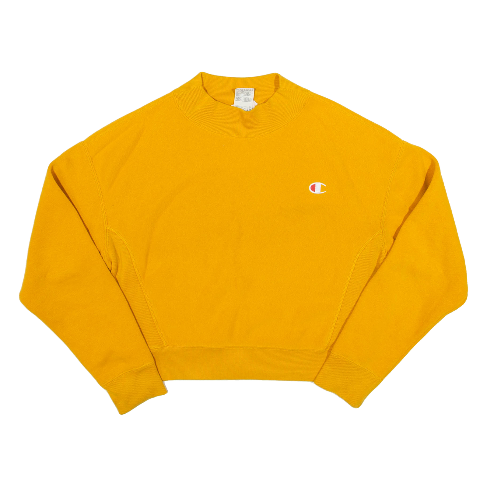 CHAMPION REVERSE WEAVE Womens Sweatshirt Yellow S Refurbished - N/A refurbished available on Cerqular