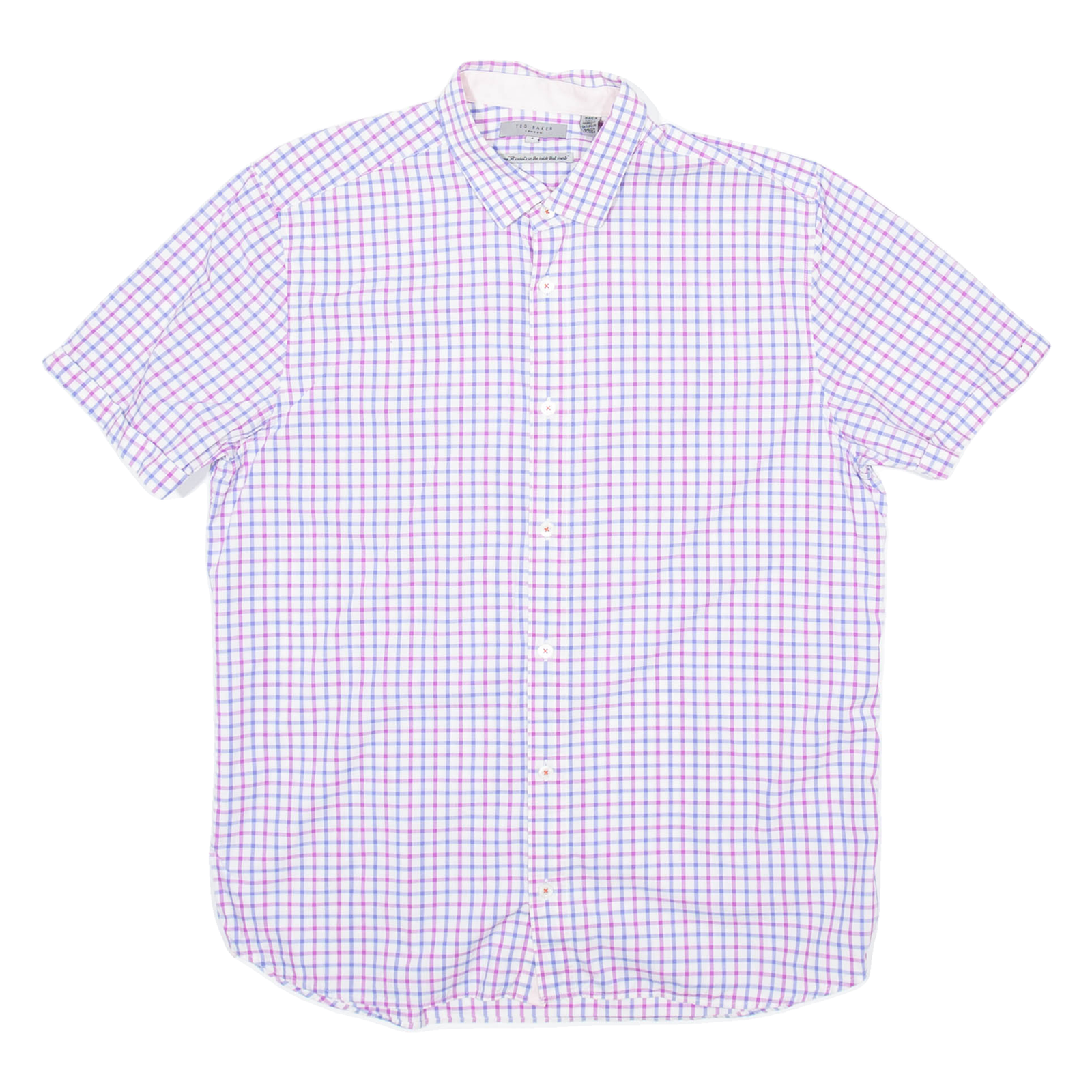 TED BAKER Mens Shirt White Check M Refurbished - N/A refurbished available on Cerqular