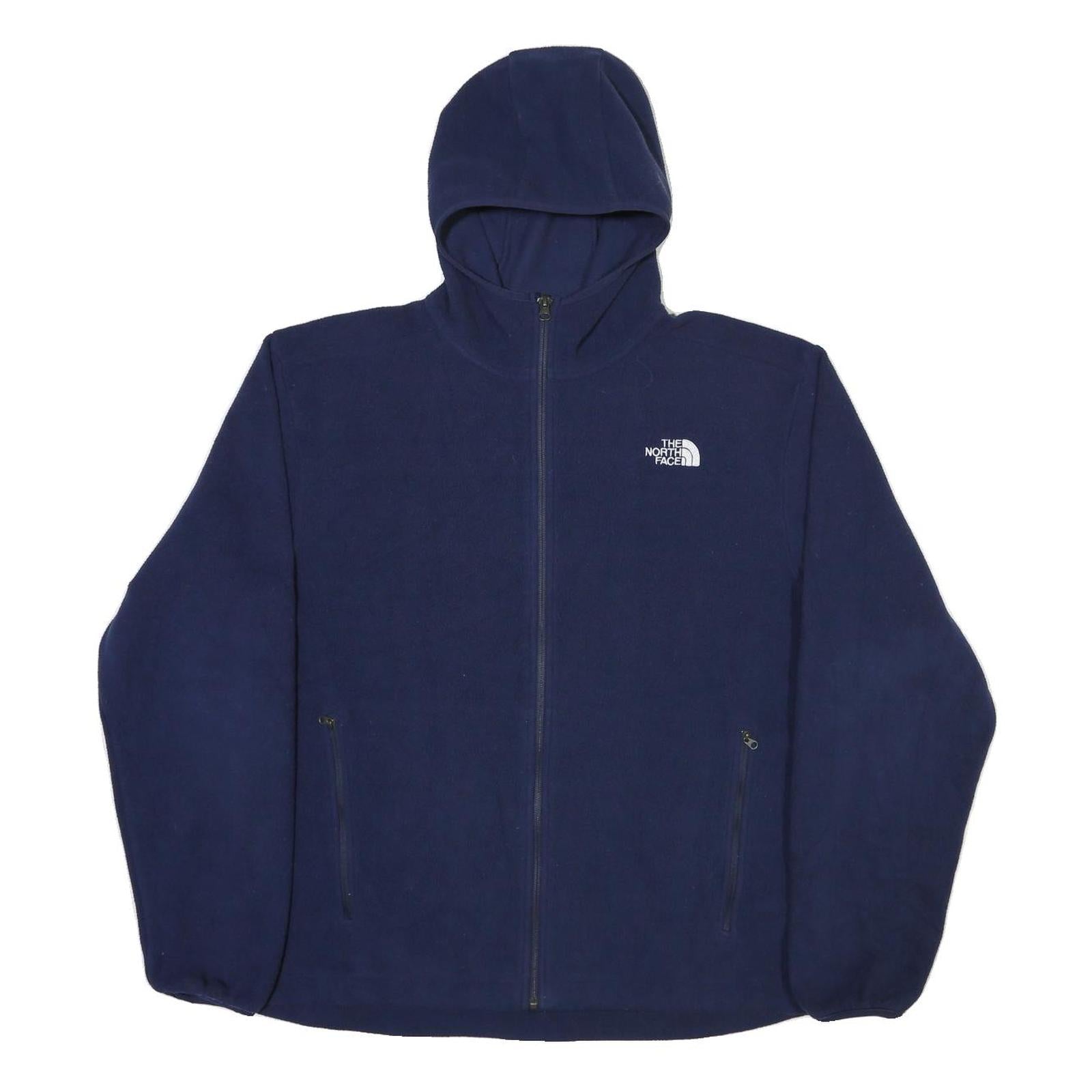 THE NORTH FACE Womens Navy Blue Hoodie Jacket L Polyester Hooded Zip Refurbished - N/A refurbished available on Cerqular