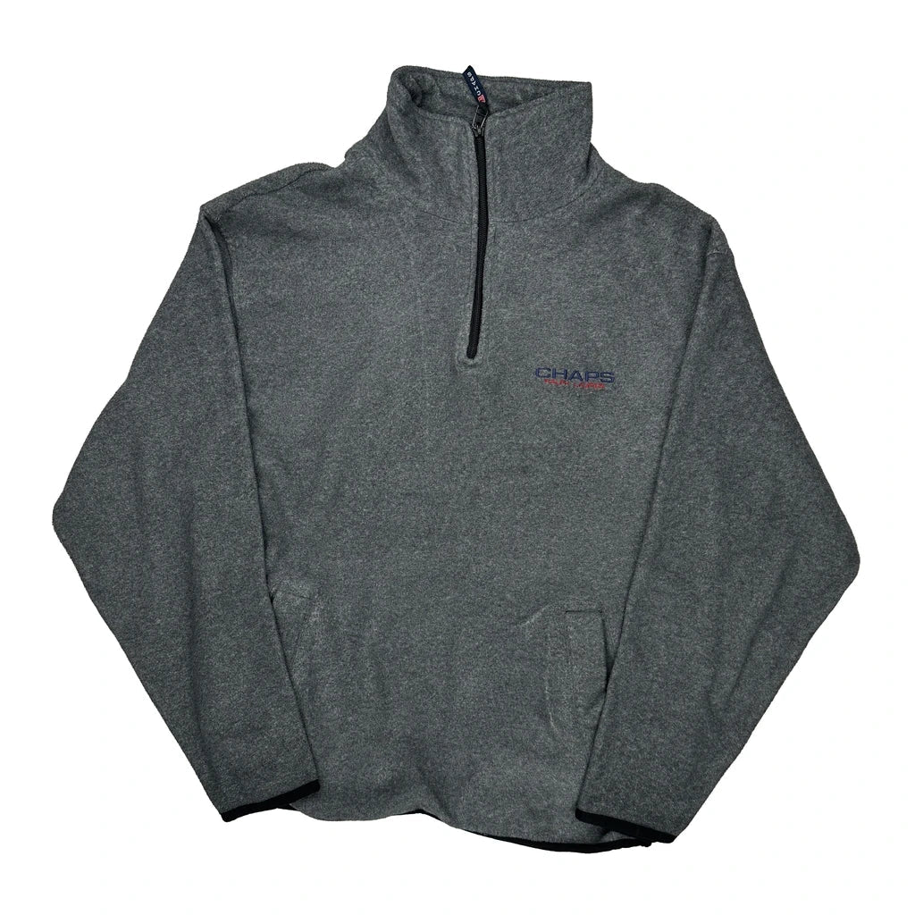 Chaps Ralph Lauren Fleece - Medium Grey Polyester Refurbished - Thrifted (note: this is a term often used to describe second- refurbished available on Cerqular