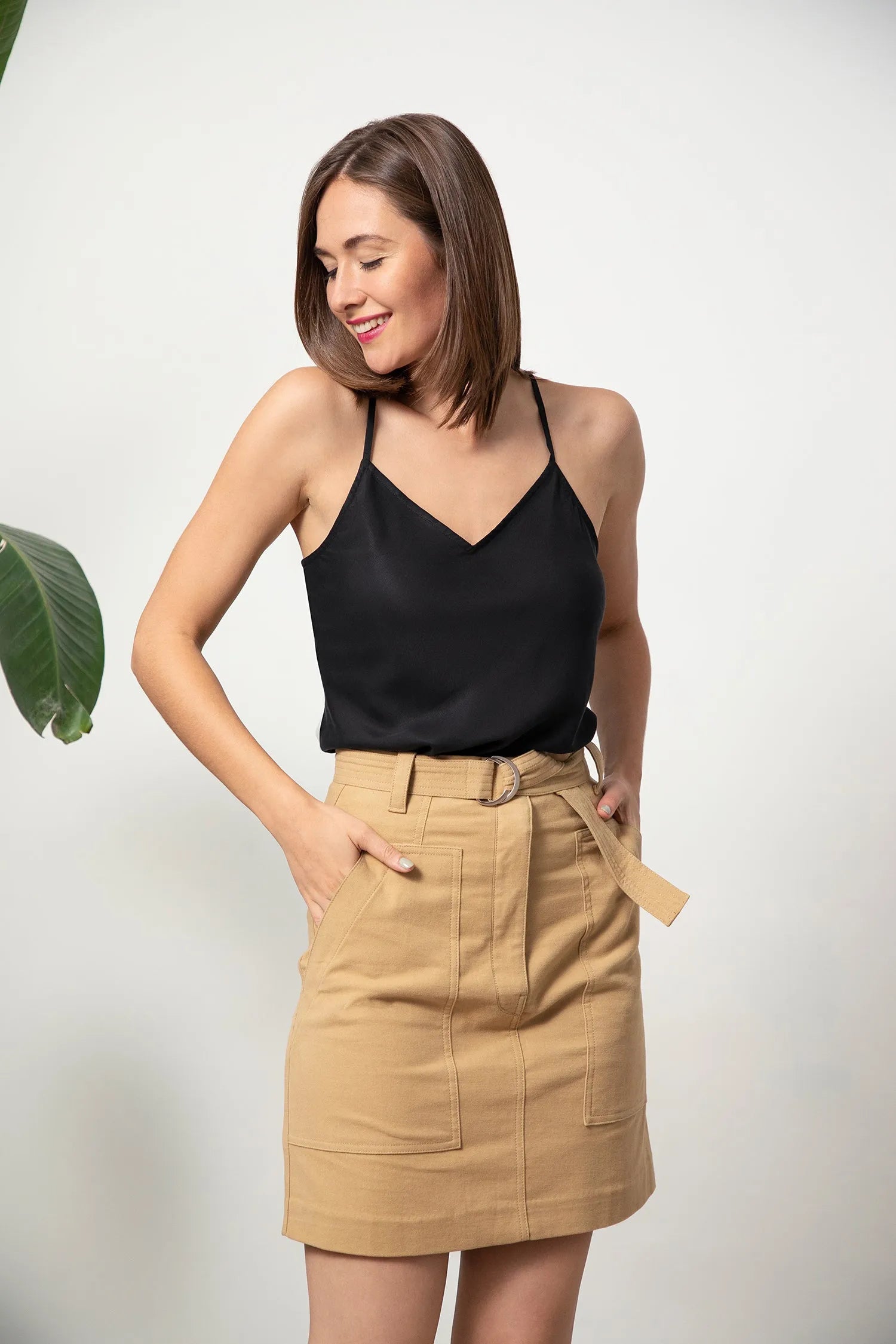 Belted Skirt - Camel Velvet | Size: M Refurbished - N/A refurbished available on Cerqular