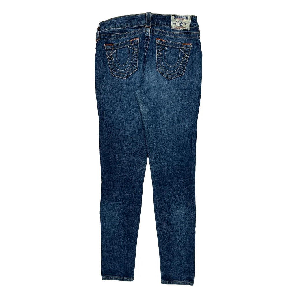 Buy True Religion Skinny Jeans - 28W UK 8 Blue Cotton Refurbished - $53.59 True Religion Skinny Jeans - 28W UK 8 Blue Cotton Refurbished - Thrifted (note: this is a term often used to describe second- refurbished available on Cerqular