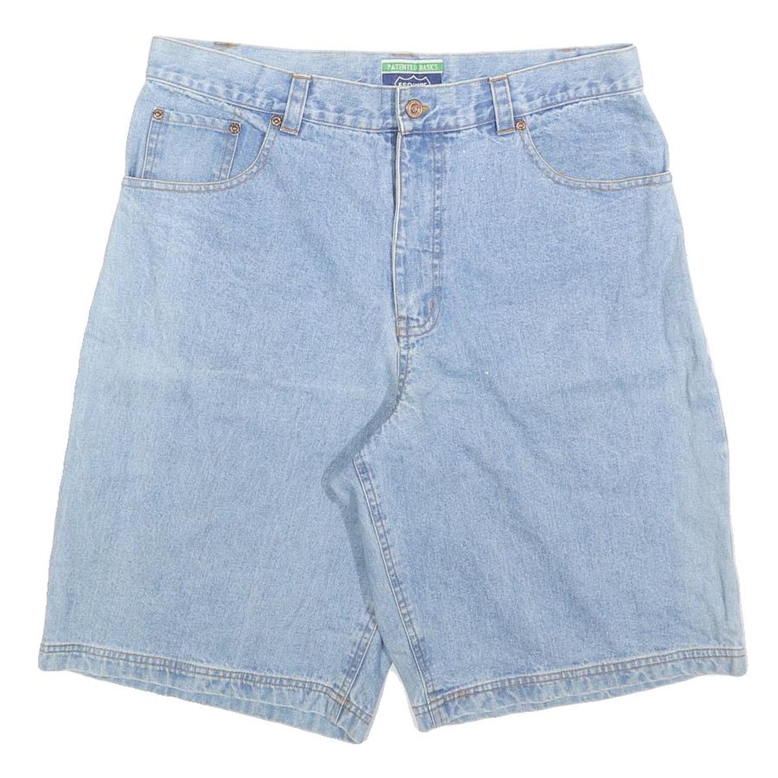 ESQUIRE Womens Denim Blue Casual Shorts M W34 Cotton Blend Classic Fit Refurbished - N/A refurbished available on Cerqular