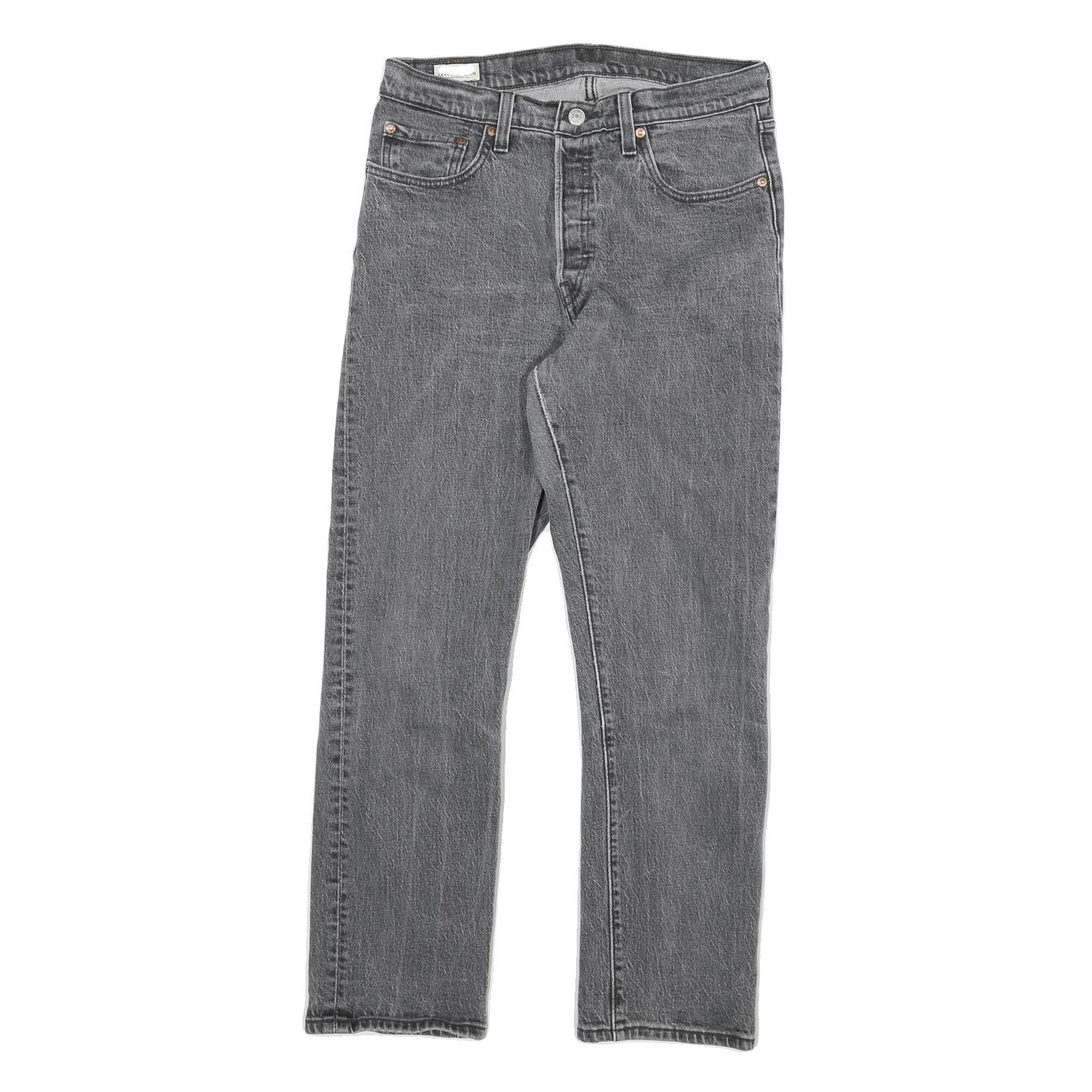 LEVI'S 501 Big E Womens Jeans Grey Regular Straight Denim W28 L28 Vintage Refurbished - N/A refurbished available on Cerqular