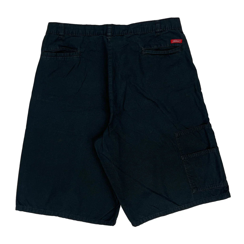 Dickies Cargo Shorts - 37W 12L Black Cotton Refurbished - Thrifted (note: this is a term often used to describe second- refurbished available on Cerqular