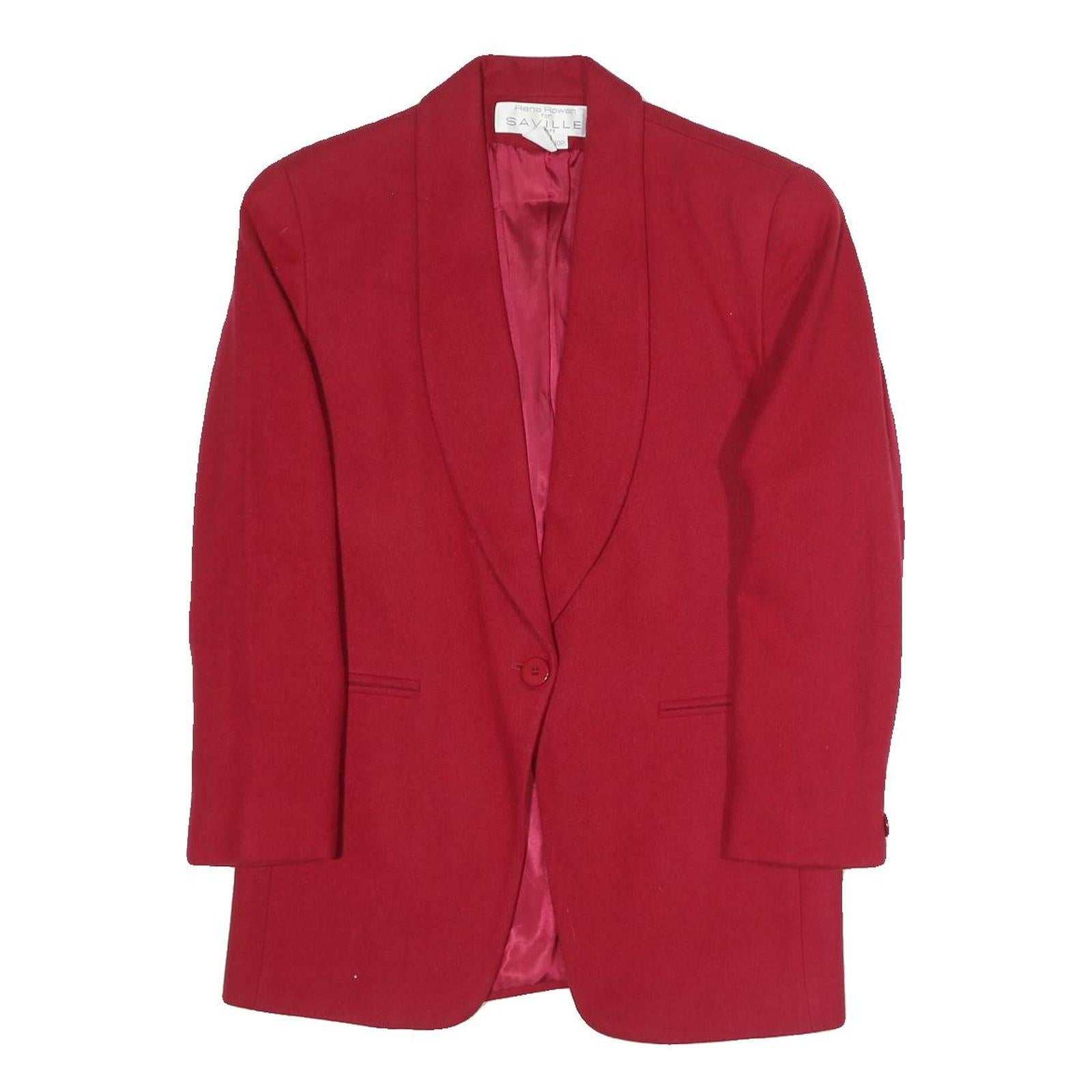 SAVILLE Womens Red Blazer Tailored Sailor Collar Single Button S Woven Jacket Refurbished - N/A refurbished available on Cerqular