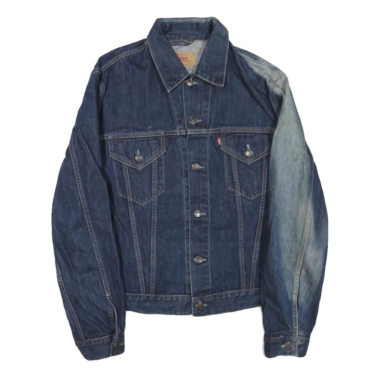 LEVI'S Mens Blue Denim Button Jacket XL Cotton Blend Classic Western Style Refurbished - N/A refurbished available on Cerqular