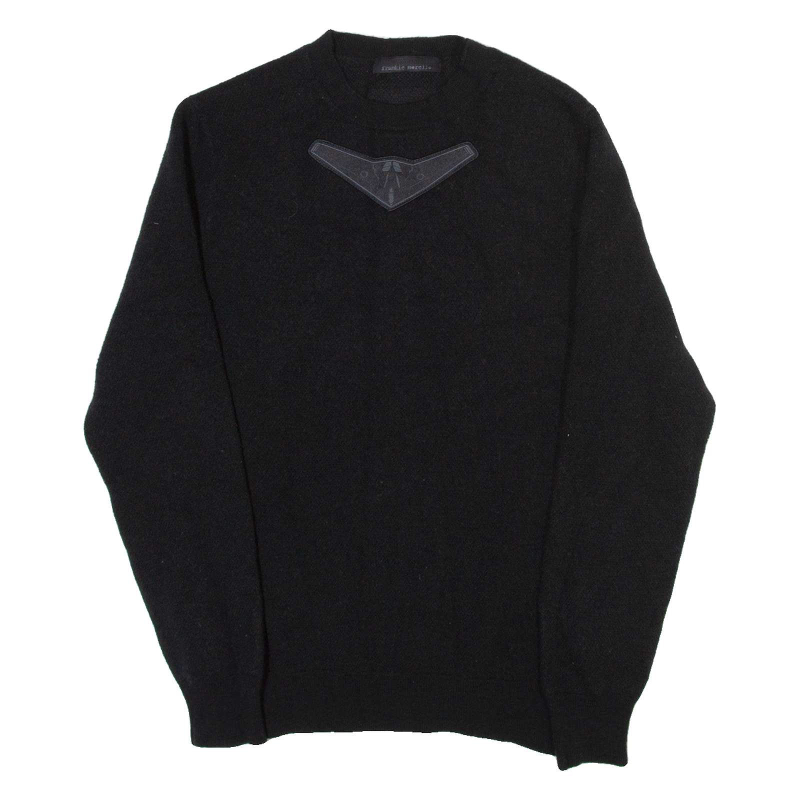 FRANKIE MORELLO Fighter Jet Womens Jumper Black Tight Knit S Refurbished - N/A refurbished available on Cerqular