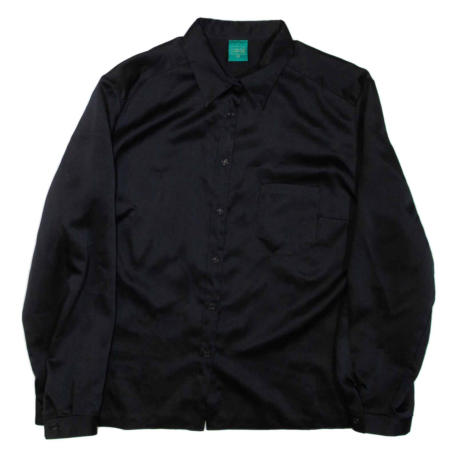 CANDA Womens Shirt Black Collared Long Sleeve L Refurbished - N/A refurbished available on Cerqular