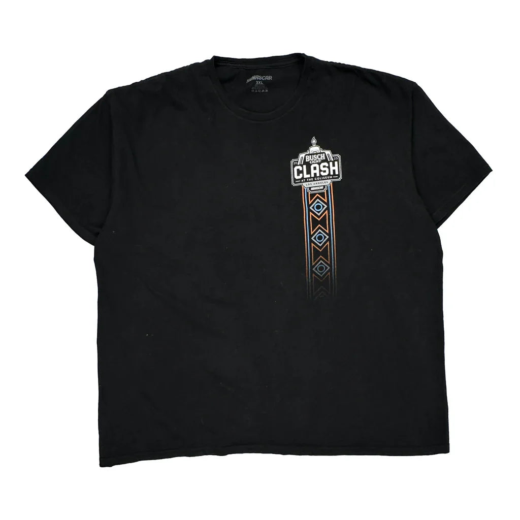 Busch Light Clash Nascar Nascar T-Shirt - 3XL Black Cotton Refurbished - Thrifted (note: this is a term often used to describe second- refurbished available on Cerqular