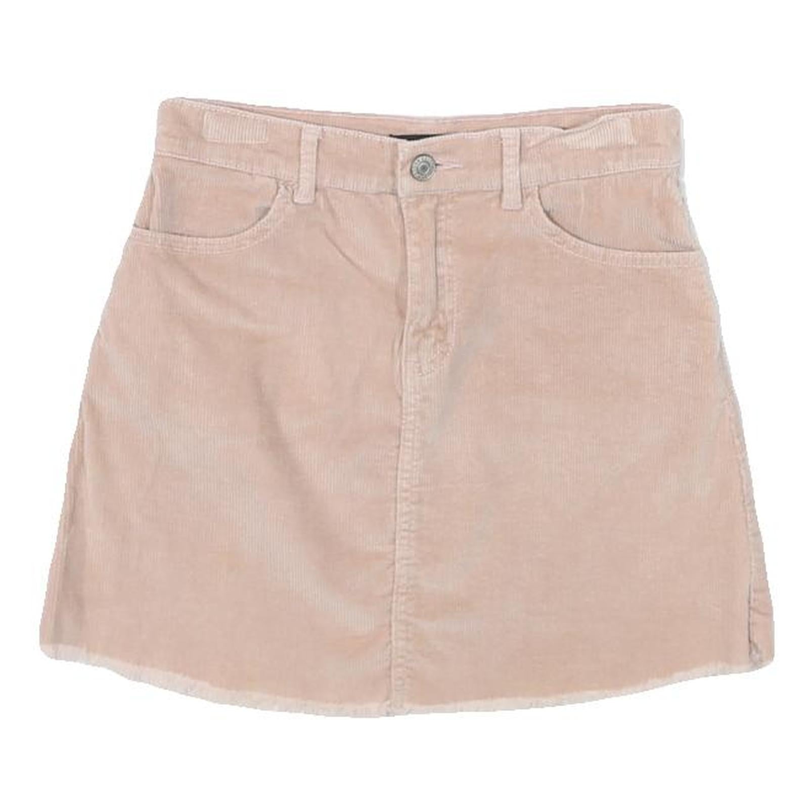 BRANDY MELVILLE Womens Beige Mini Corduroy Plain Skirt S Casual Everyday Style Refurbished - N/A refurbished available on Cerqular