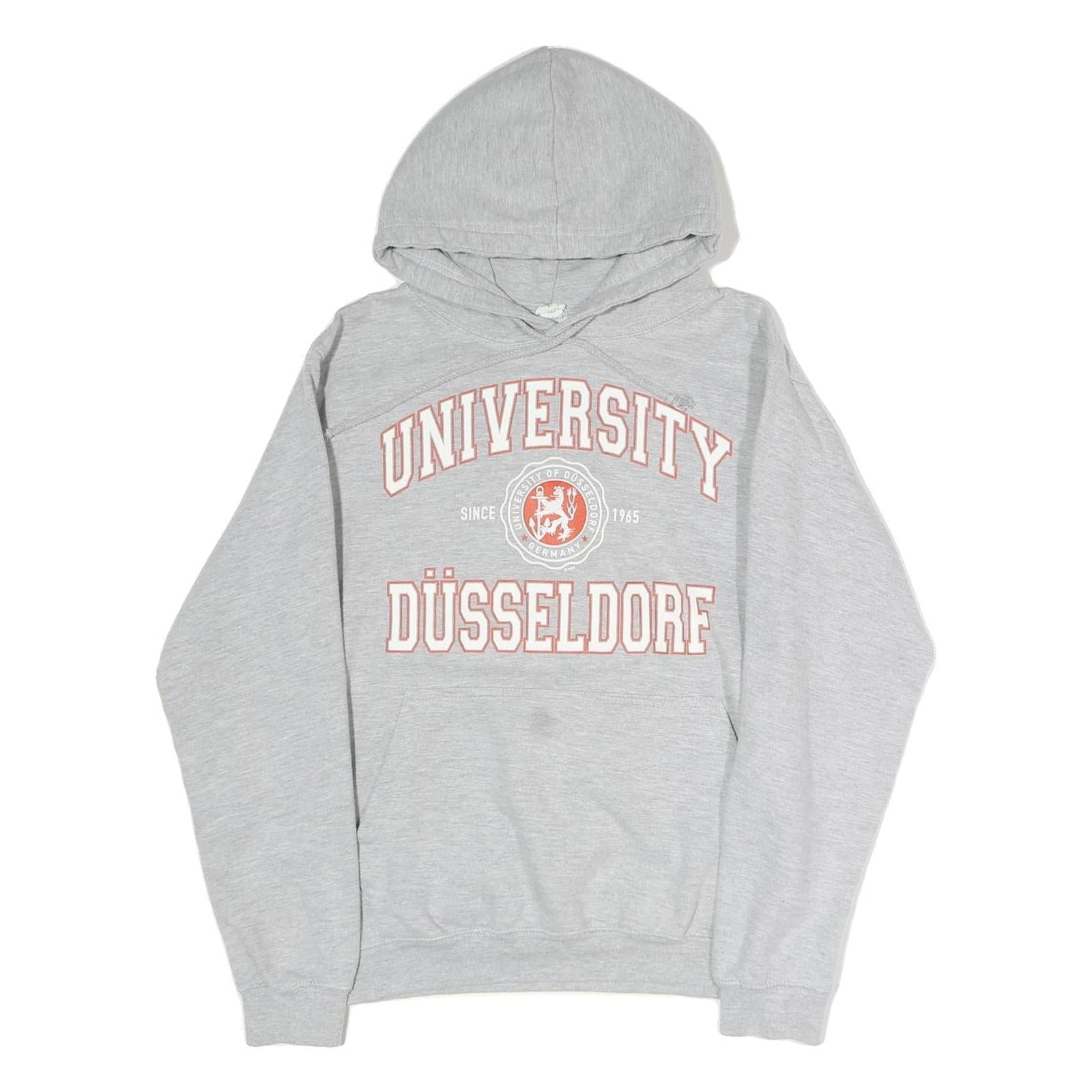 Mens Grey University Düsseldorf Cotton Blend Pullover Hoodie S Casual Sweatshirt Refurbished - N/A refurbished available on Cerqular