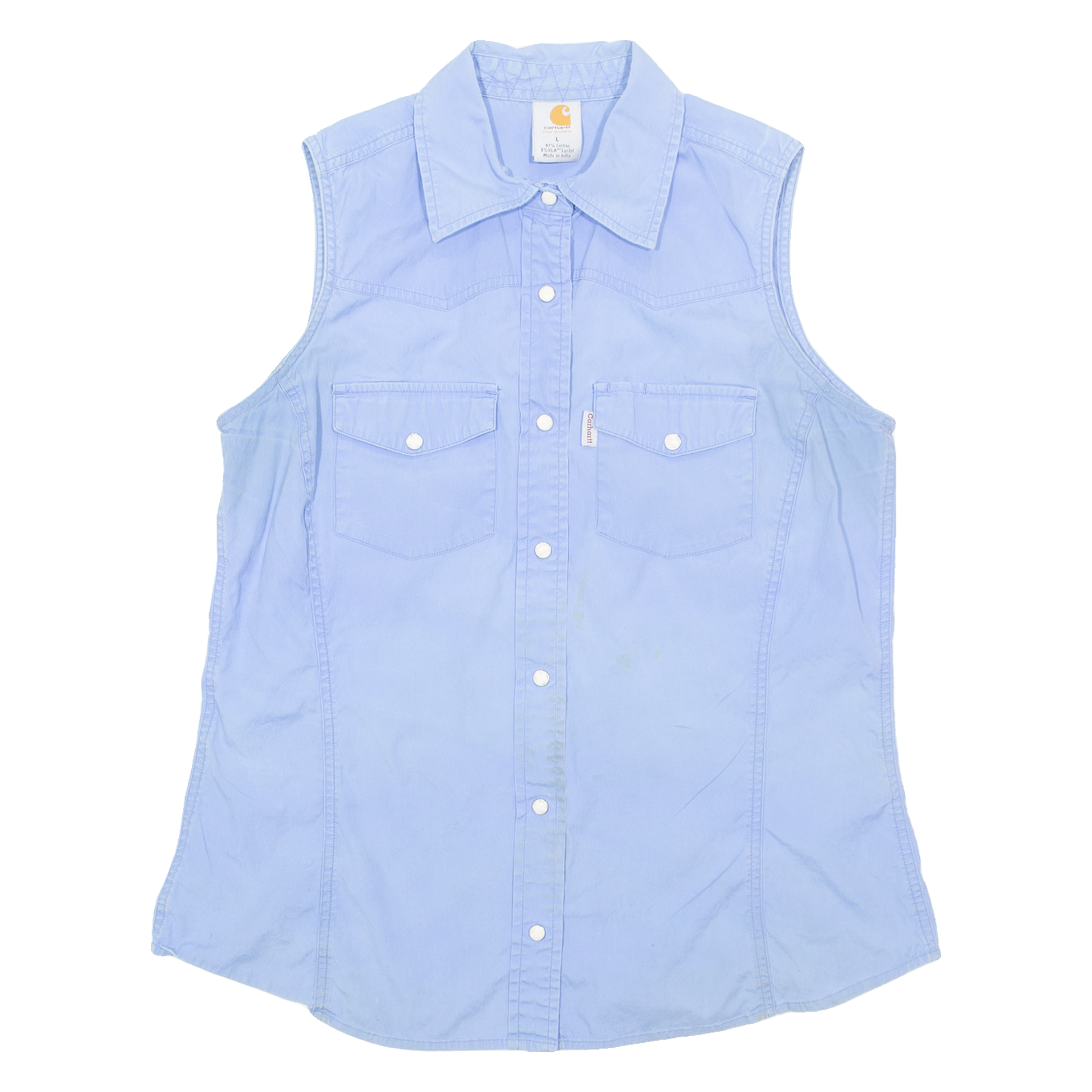 Buy CARHARTT Womens Plain Shirt Blue Sleeveless L Refurbished - $44.19 CARHARTT Womens Plain Shirt Blue Sleeveless L Refurbished - N/A refurbished available on Cerqular