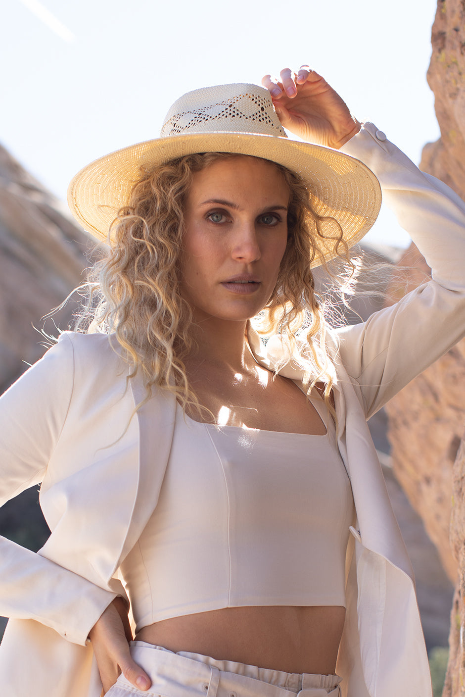 Bianca Crop Top in Coconut Milk | Size: M Refurbished - N/A (Paneros is not a known clothing brand. It is possible refurbished available on Cerqular
