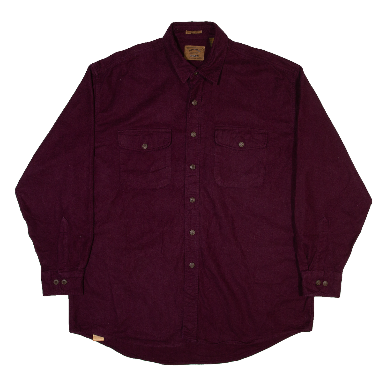 ST JOHN'S BAY Mens Plain Shirt Maroon Long Sleeve XL Refurbished - N/A refurbished available on Cerqular