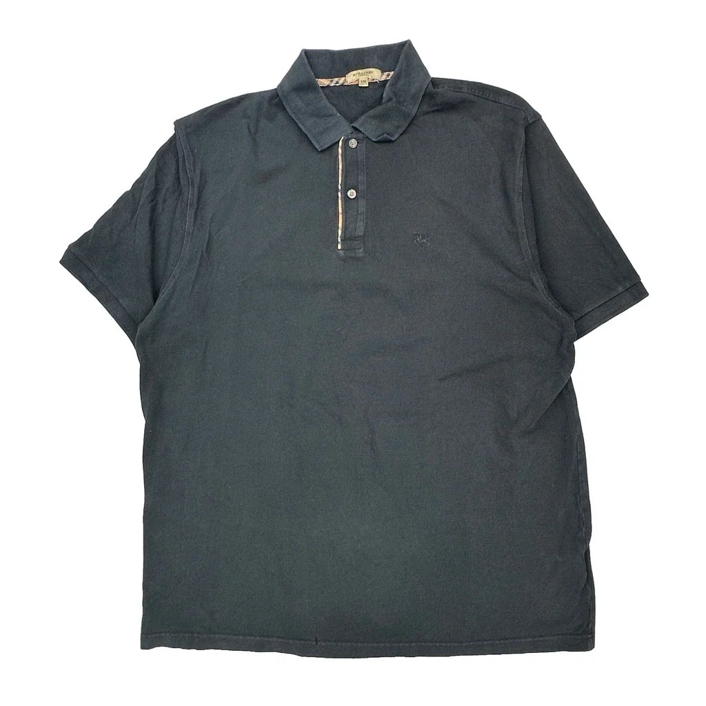 Burberry London Polo Shirt - 2XL Grey Cotton Refurbished - Thrifted (note: this is a term often used to describe second- refurbished available on Cerqular