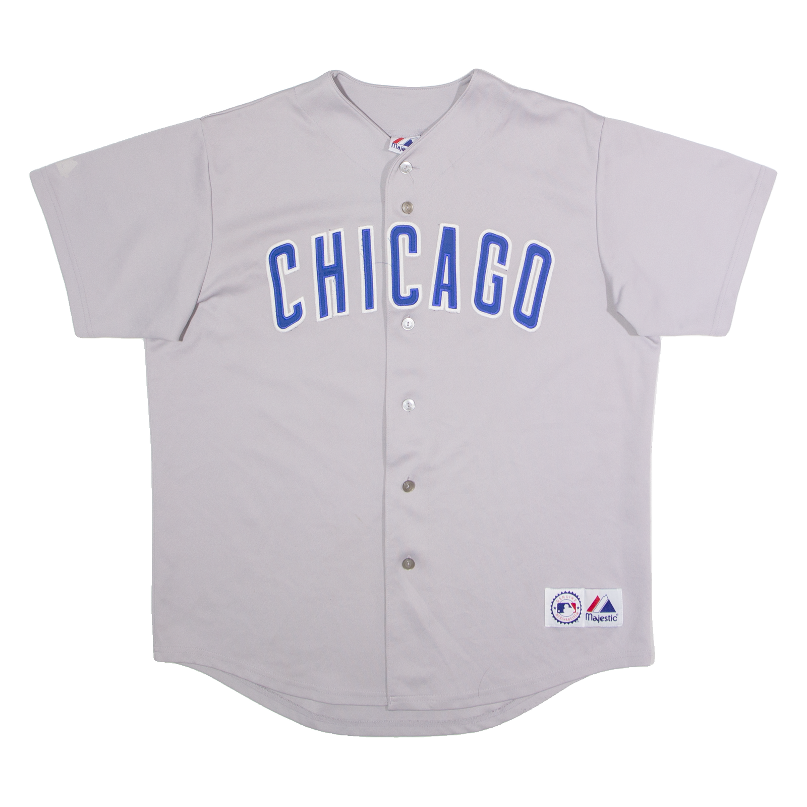 MAJESTIC Chicago Cubs Alternate Mens Jersey Grey USA V-Neck XL Refurbished - N/A refurbished available on Cerqular