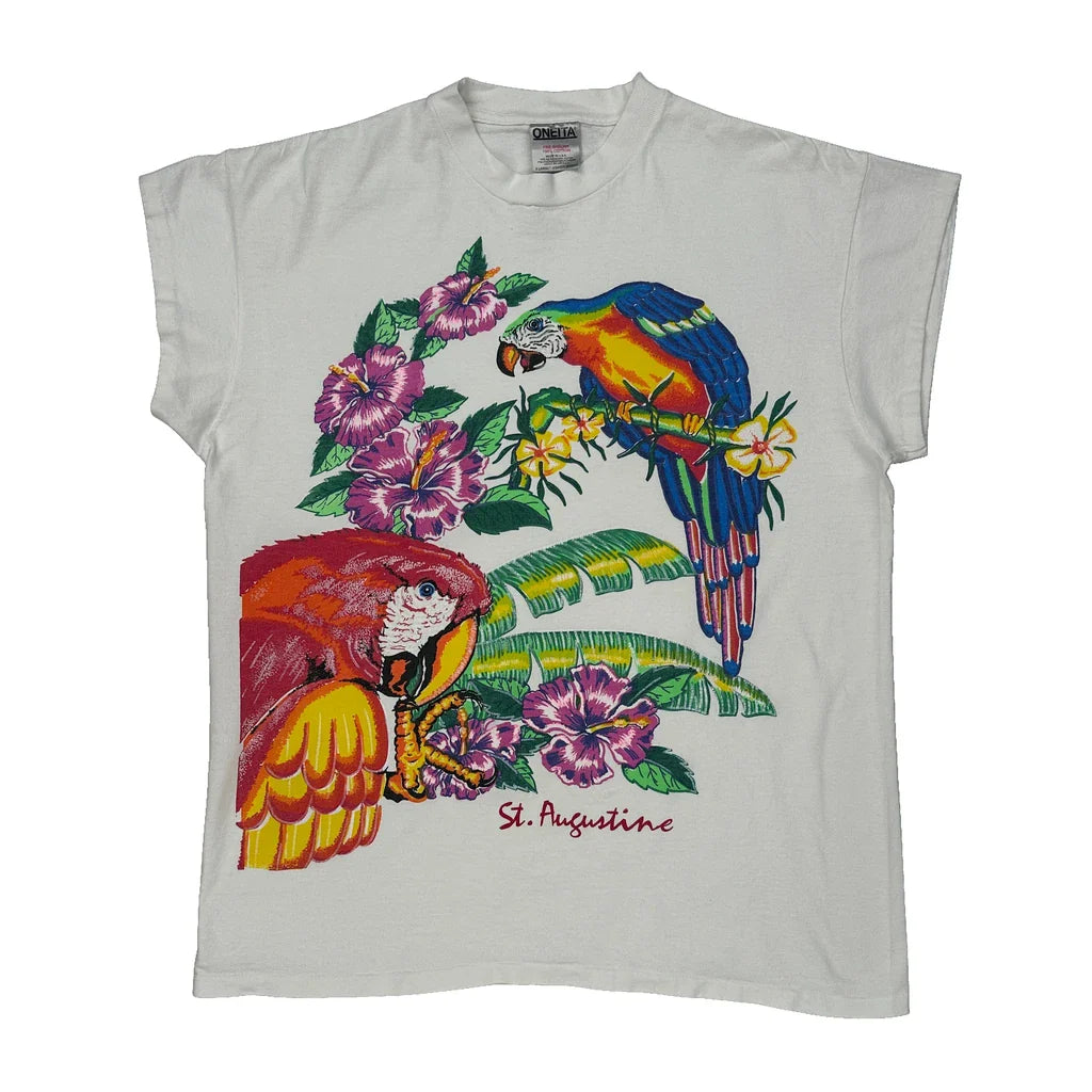 Buy Oneita Graphic T-Shirt - XL Multicoloured Cotton Refurbished - $21.43 Oneita Graphic T-Shirt - XL Multicoloured Cotton Refurbished - Thrifted (note: this is a term often used to describe second- refurbished available on Cerqular