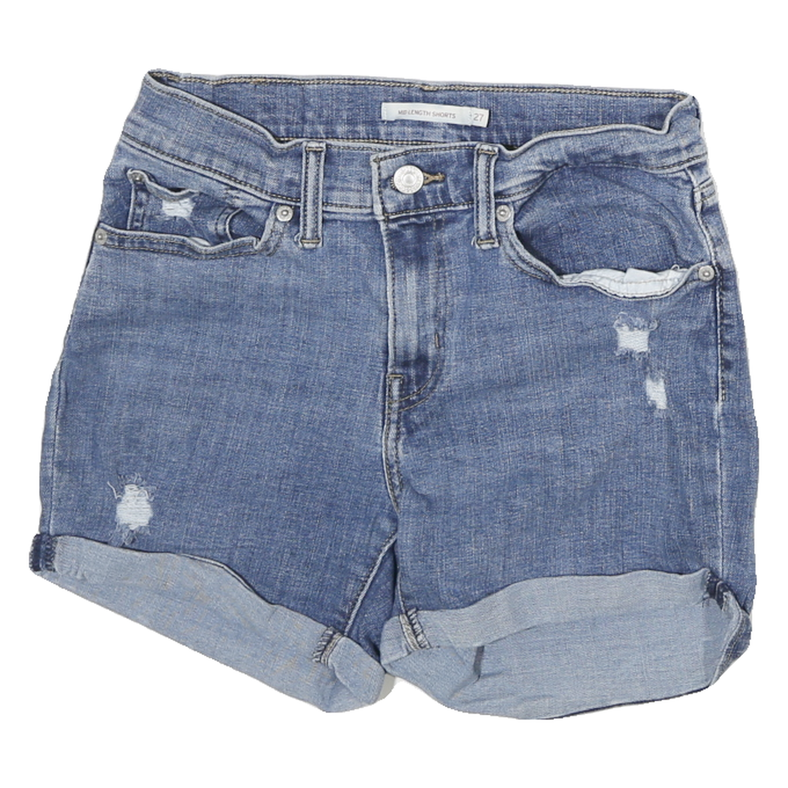Buy LEVI'S Womens Denim Blue Casual Shorts S W27 Rolled Hem Cotton Blend Refurbished - $23.39 LEVI'S Womens Denim Blue Casual Shorts S W27 Rolled Hem Cotton Blend Refurbished - N/A refurbished available on Cerqular