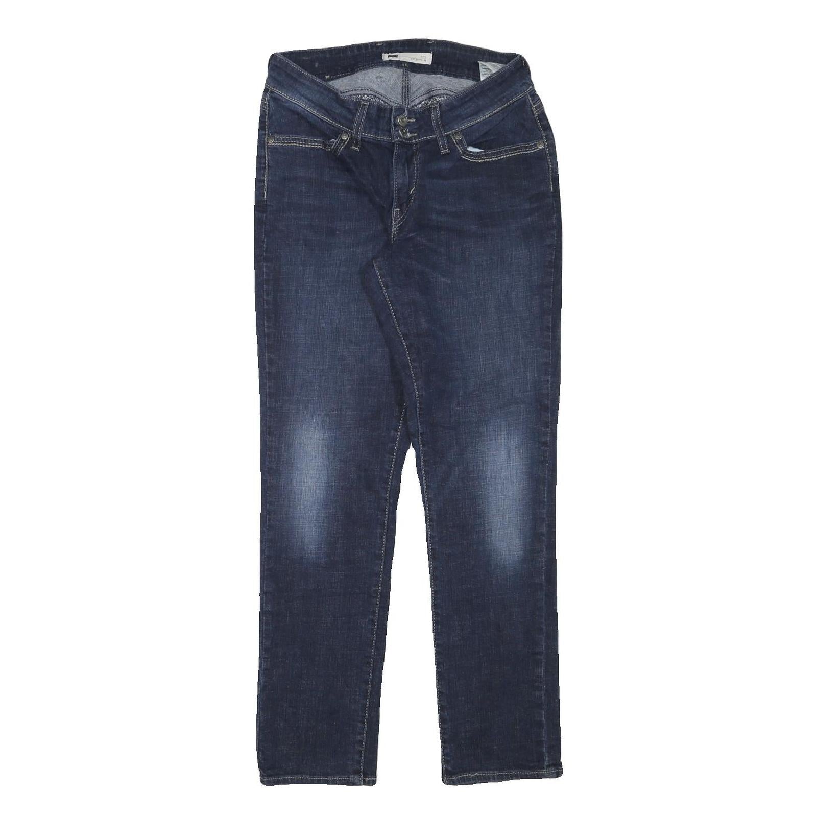 LEVI'S Womens Slim Blue Denim Medium Wash W28 L30 Slim Fit Zip Jeans Refurbished - N/A refurbished available on Cerqular