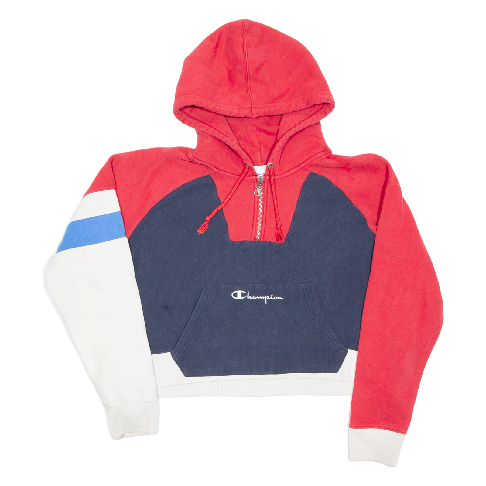 CHAMPION REVERSE WEAVE Cropped Womens Red Hoodie L Refurbished - N/A refurbished available on Cerqular