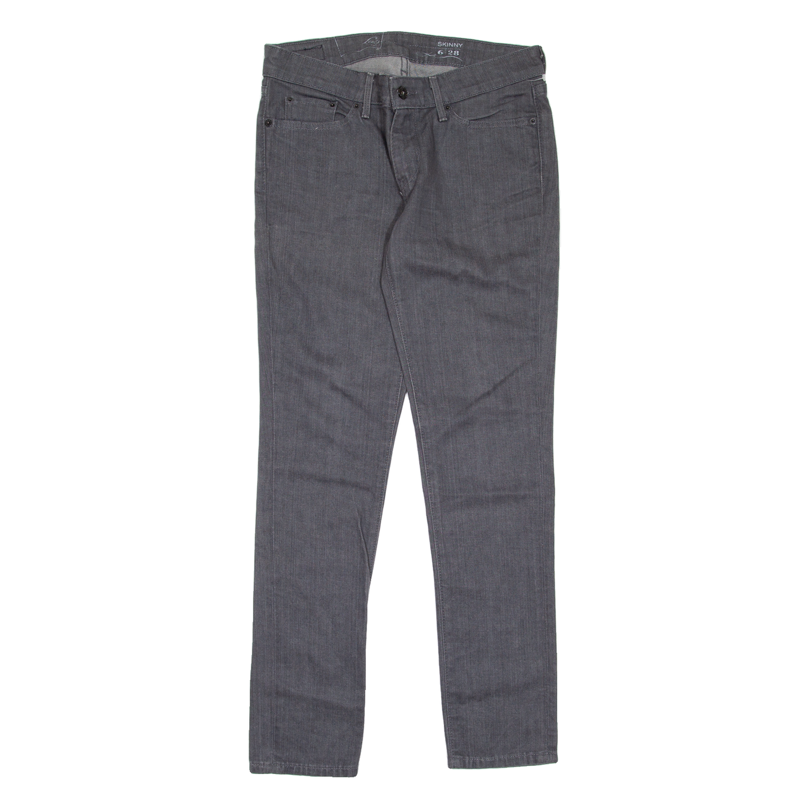 LEVI'S Womens Jeans Grey Slim Skinny W28 L29 Refurbished - N/A refurbished available on Cerqular