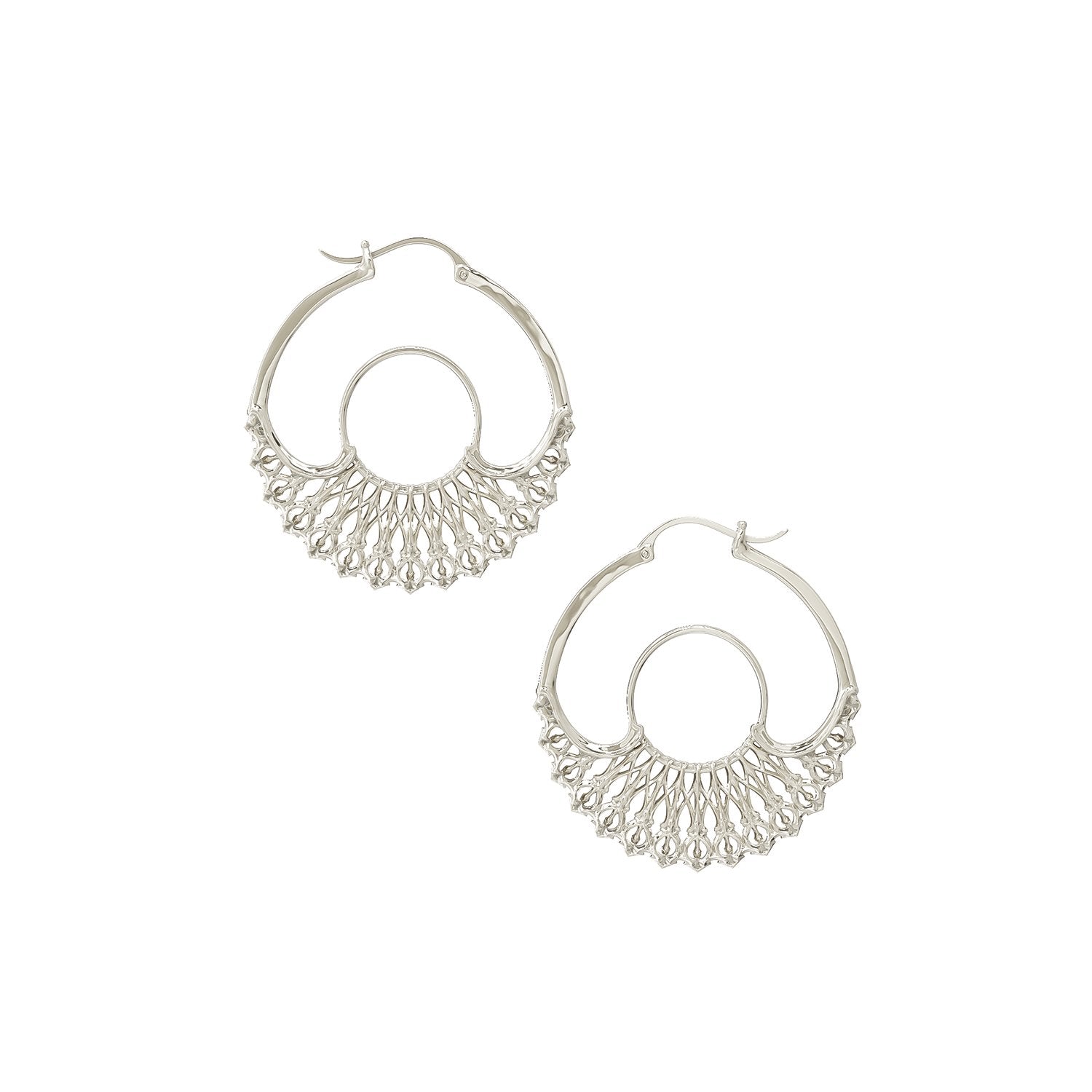 Iris Hoops Silver Small | Size: 1.75 inch Refurbished - N/A (There is no well-known brand by the name "A refurbished available on Cerqular