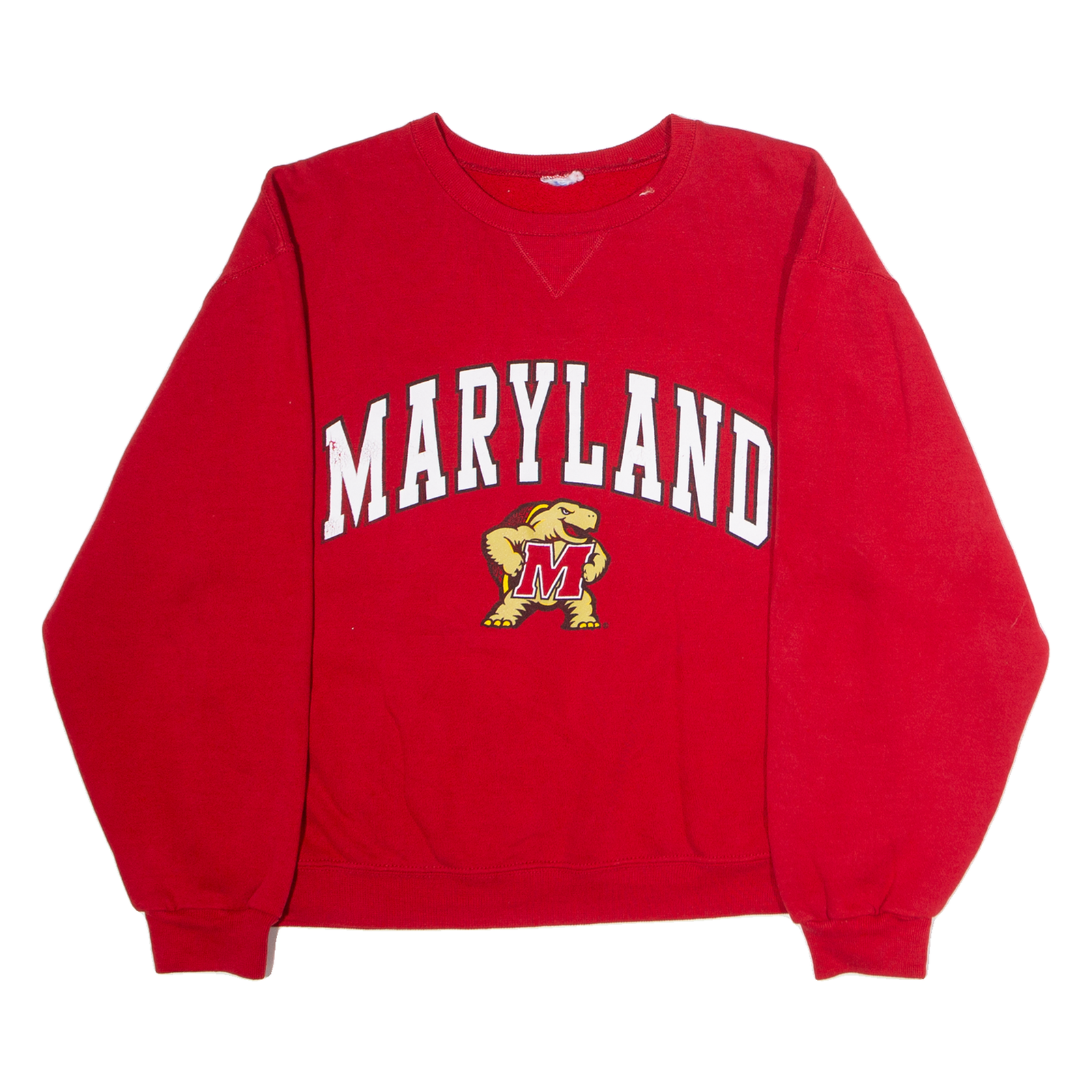 RUSSELL ATHLETIC Maryland Terrapins Mens Sweatshirt Red 90s USA S Refurbished - N/A refurbished available on Cerqular