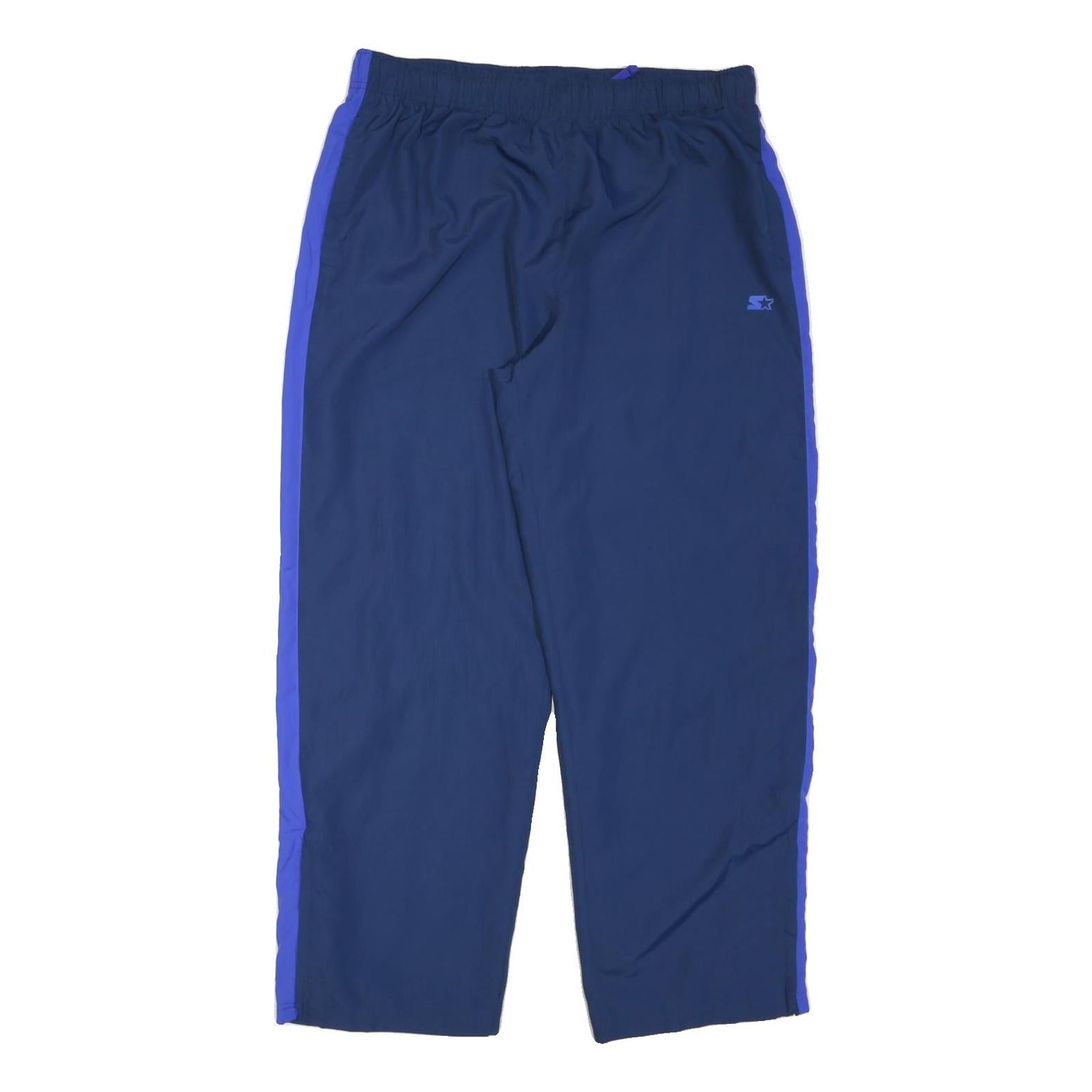 STARTER Mens Joggers Blue & Purple L W36 L31 Relaxed Tapered Polyester Blend Refurbished - N/A refurbished available on Cerqular