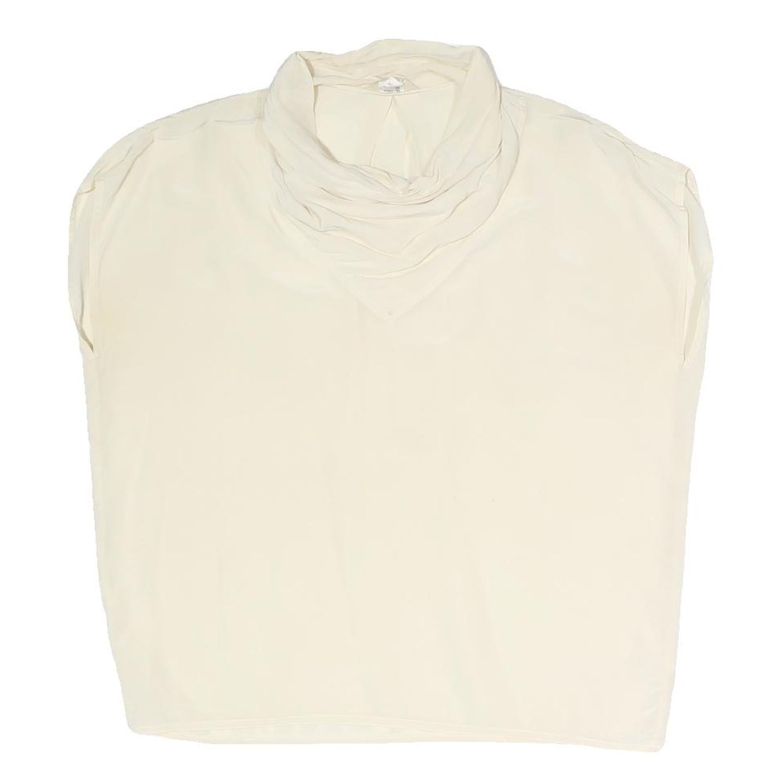 MAX MARA Womens Cream Blouse Sleeveless Cowl Neck Plain M Lightweight Refurbished - N/A refurbished available on Cerqular
