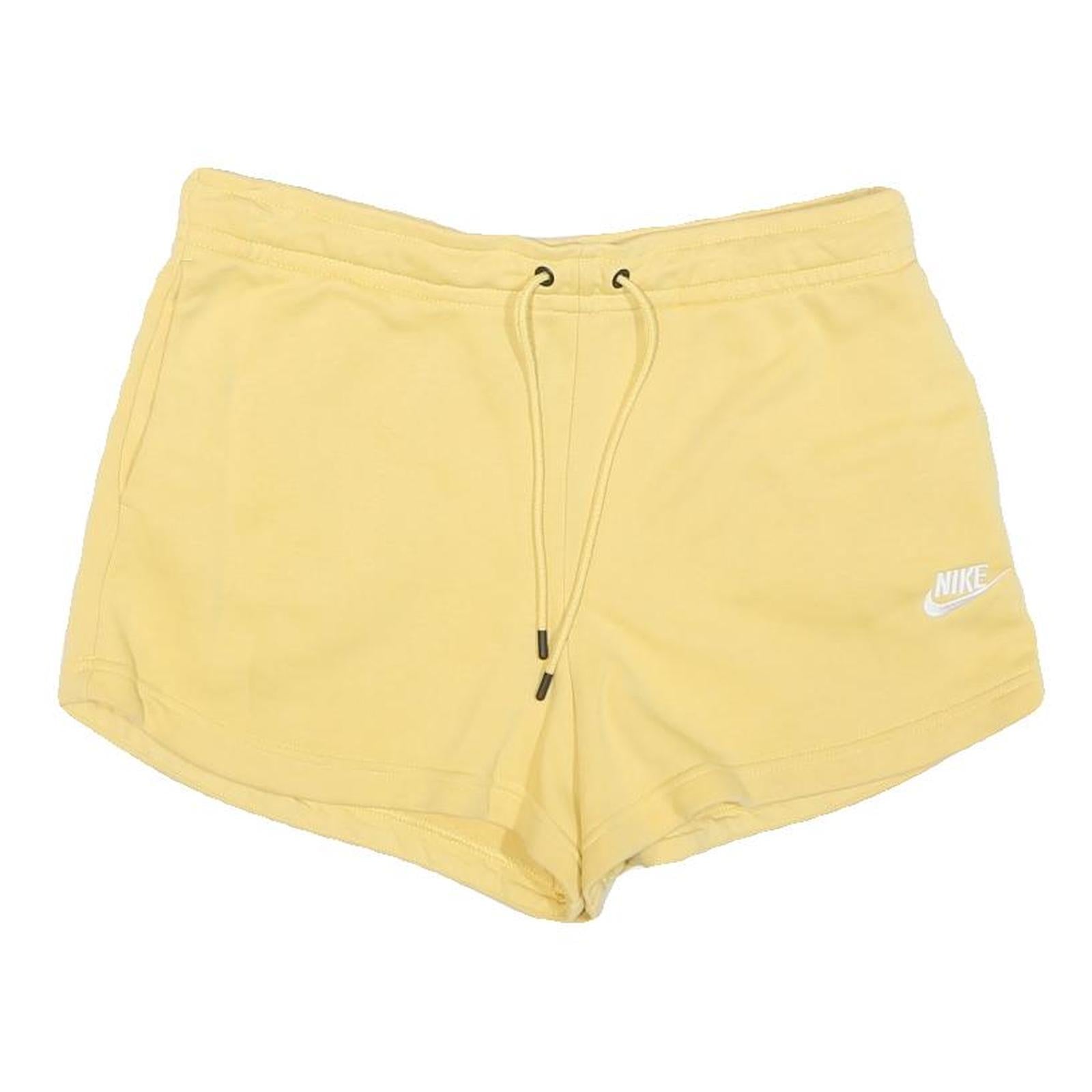 NIKE Womens Yellow Casual Shorts M W30 Cotton Blend Drawstring Pocket Refurbished - N/A refurbished available on Cerqular
