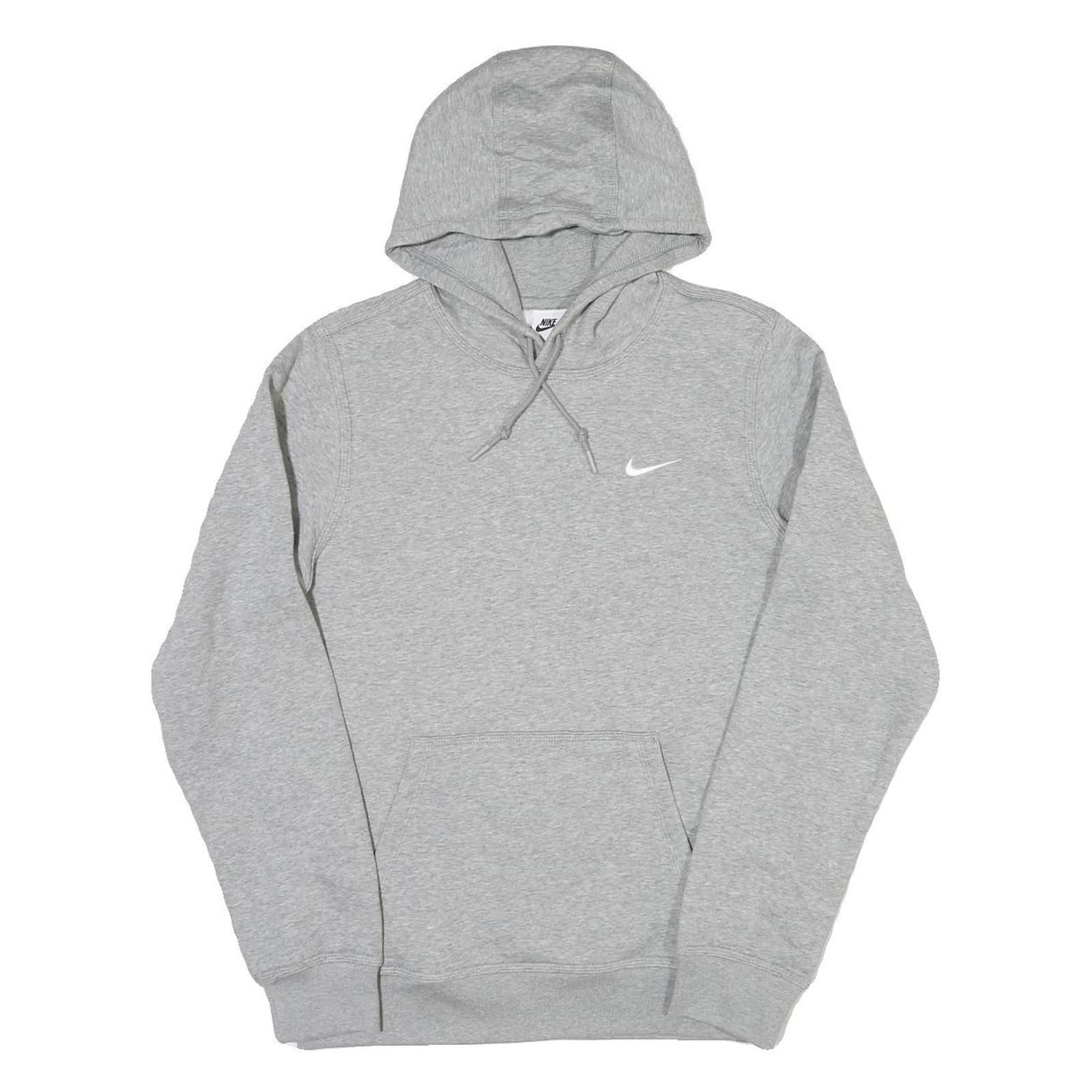 NIKE Mens Grey S Hoodie Cotton Blend Pullover Hooded Sweatshirt S Refurbished - N/A refurbished available on Cerqular