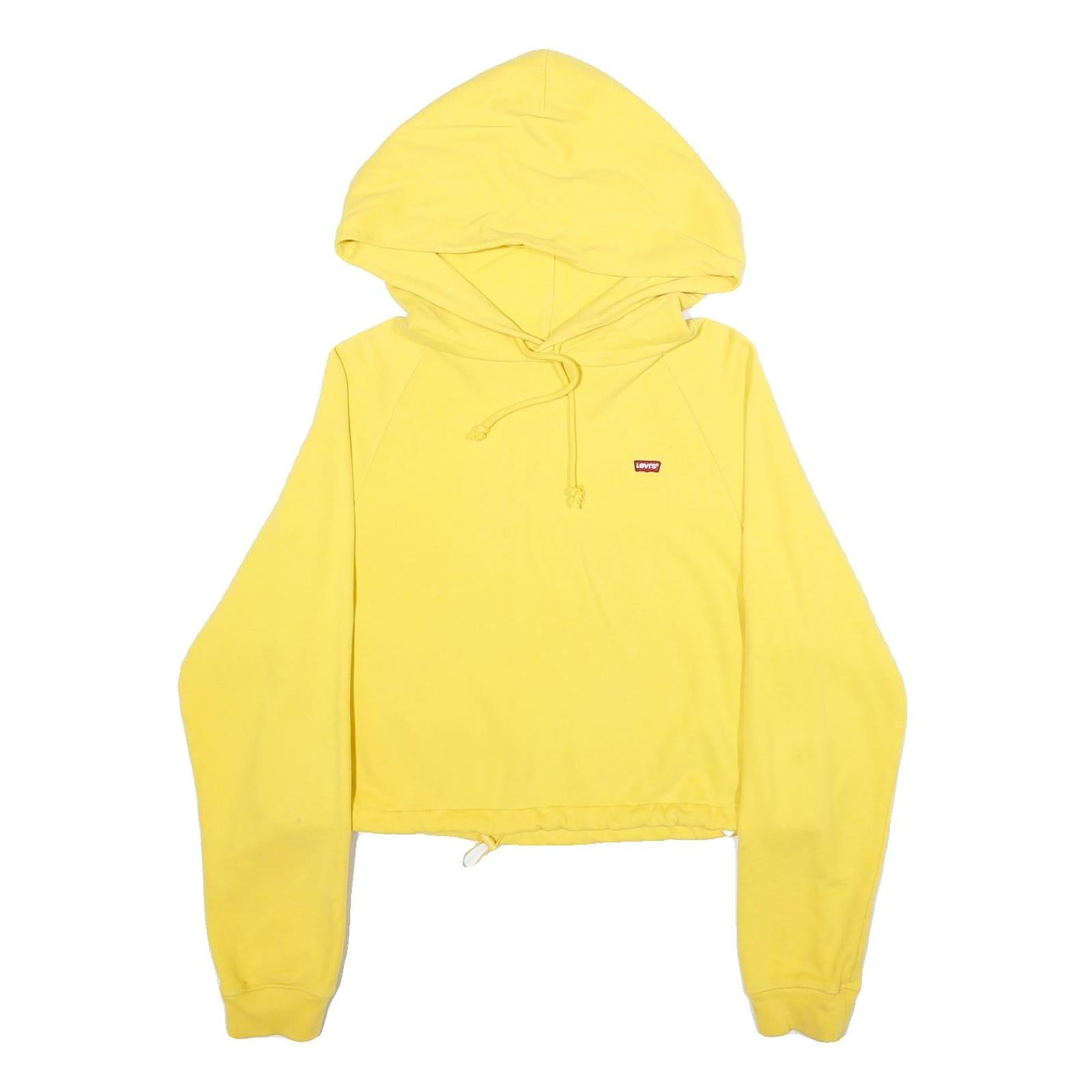 LEVI'S Womens Yellow Hoodie S Cotton Blend Drawstring Casual Sweatshirt Refurbished - N/A refurbished available on Cerqular