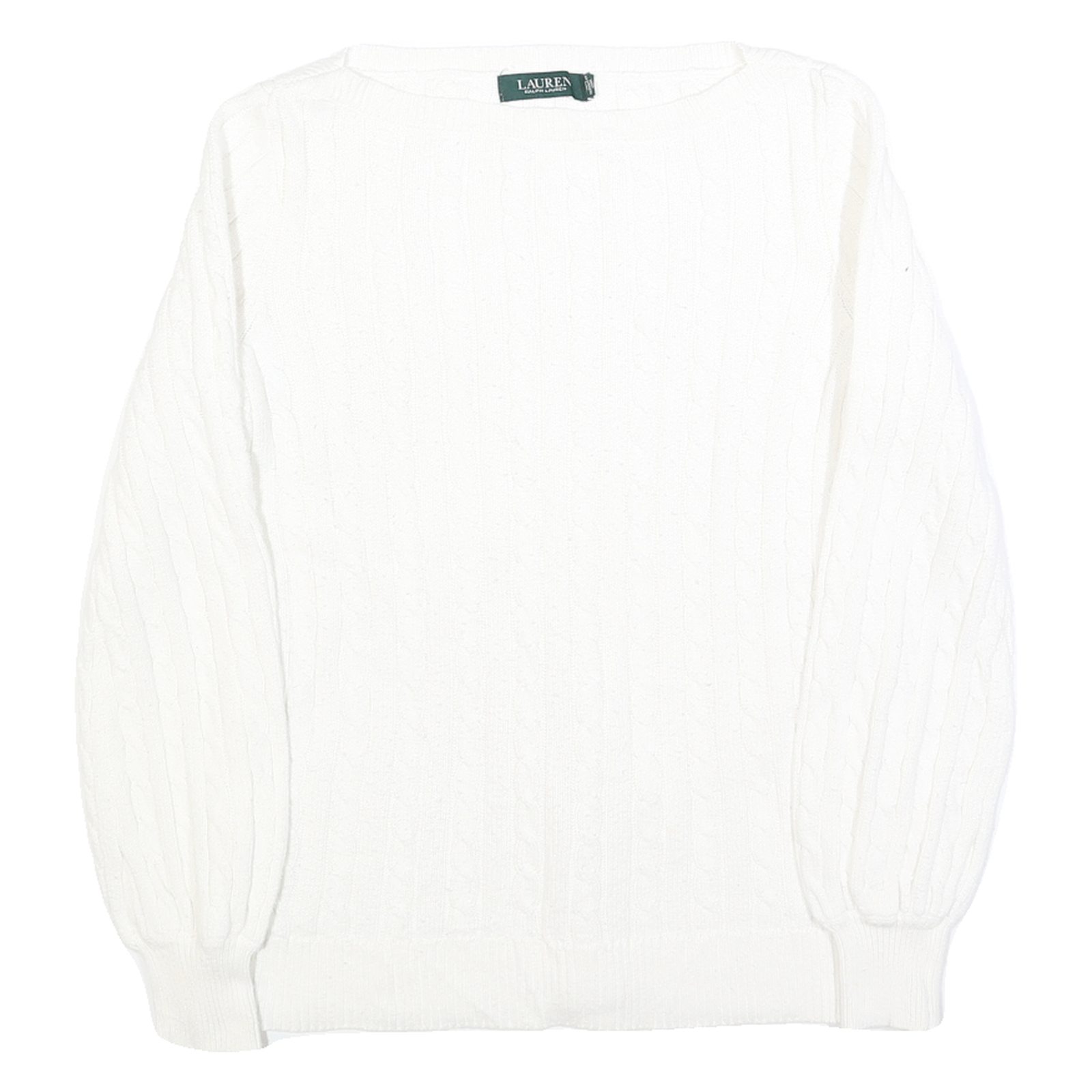 Buy LAUREN RALPH LAUREN Womens White Plain Crew Neck Basic Knit Jumper S Cotton Refurbished - $36.39 LAUREN RALPH LAUREN Womens White Plain Crew Neck Basic Knit Jumper S Cotton Refurbished - N/A refurbished available on Cerqular