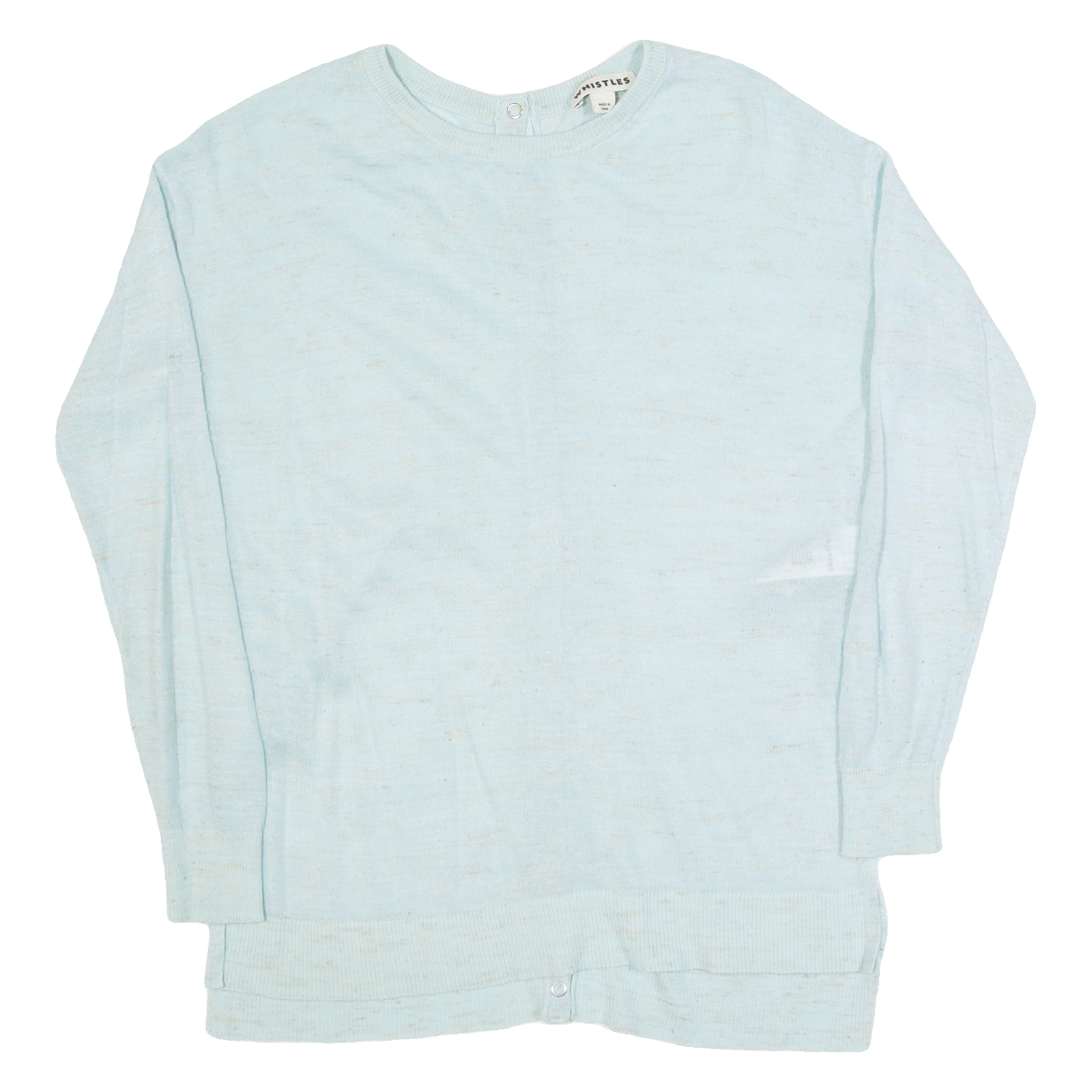 WHISTLES Womens Jumper Blue Tight Knit Linen XS Refurbished - N/A refurbished available on Cerqular