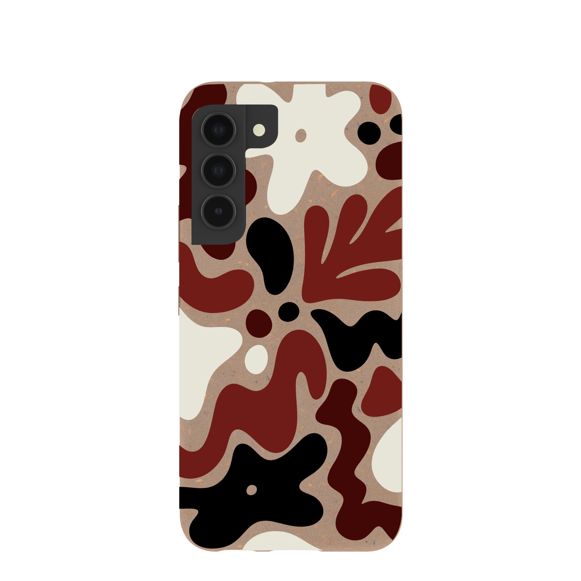 Chocolate Brown Earthy Curves Samsung Galaxy S22 Case Refurbished - Pela Case refurbished available on Cerqular