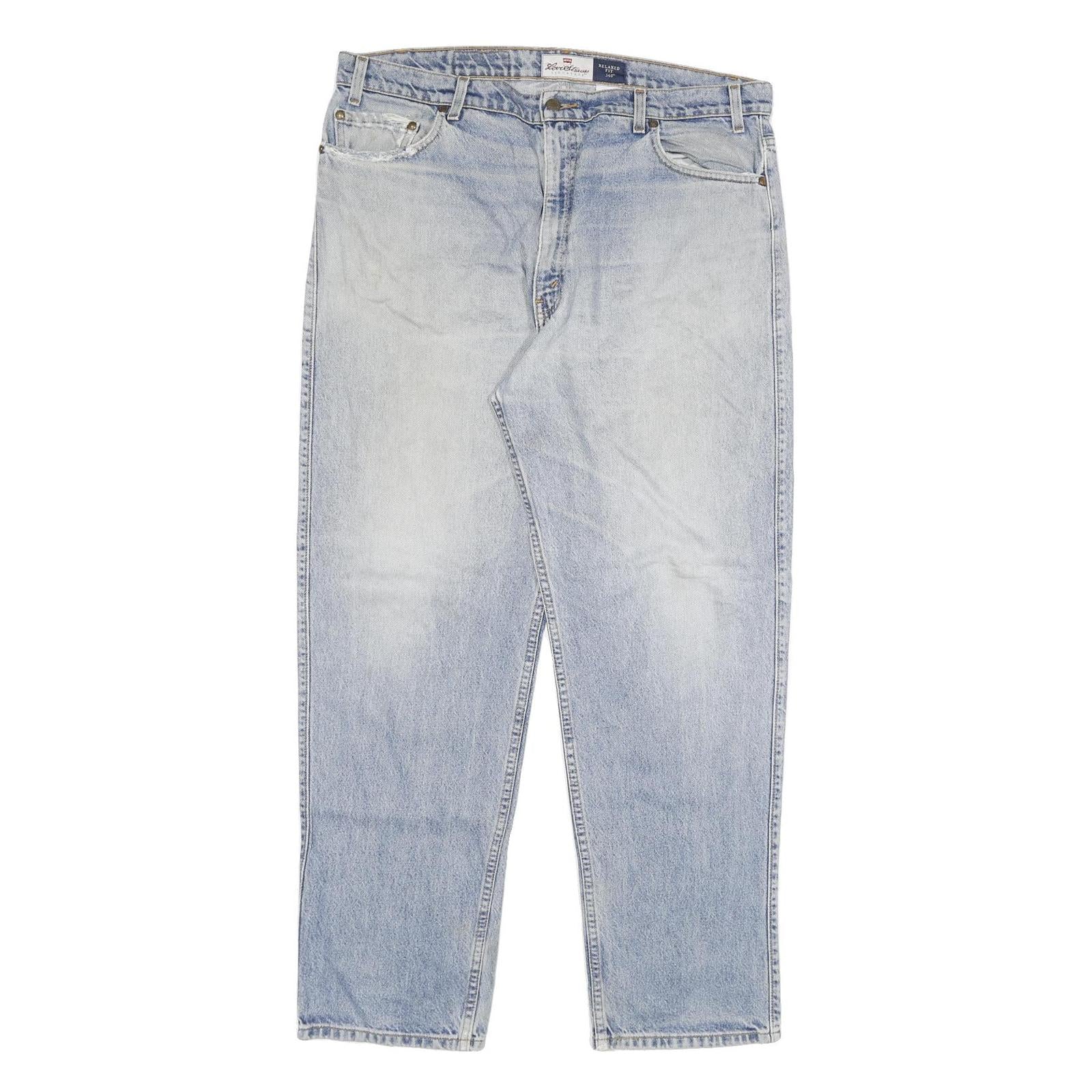 LEVI'S Mens Regular Fit Light Blue Denim Jeans W40 L32 Cotton Blend Zip Refurbished - N/A refurbished available on Cerqular