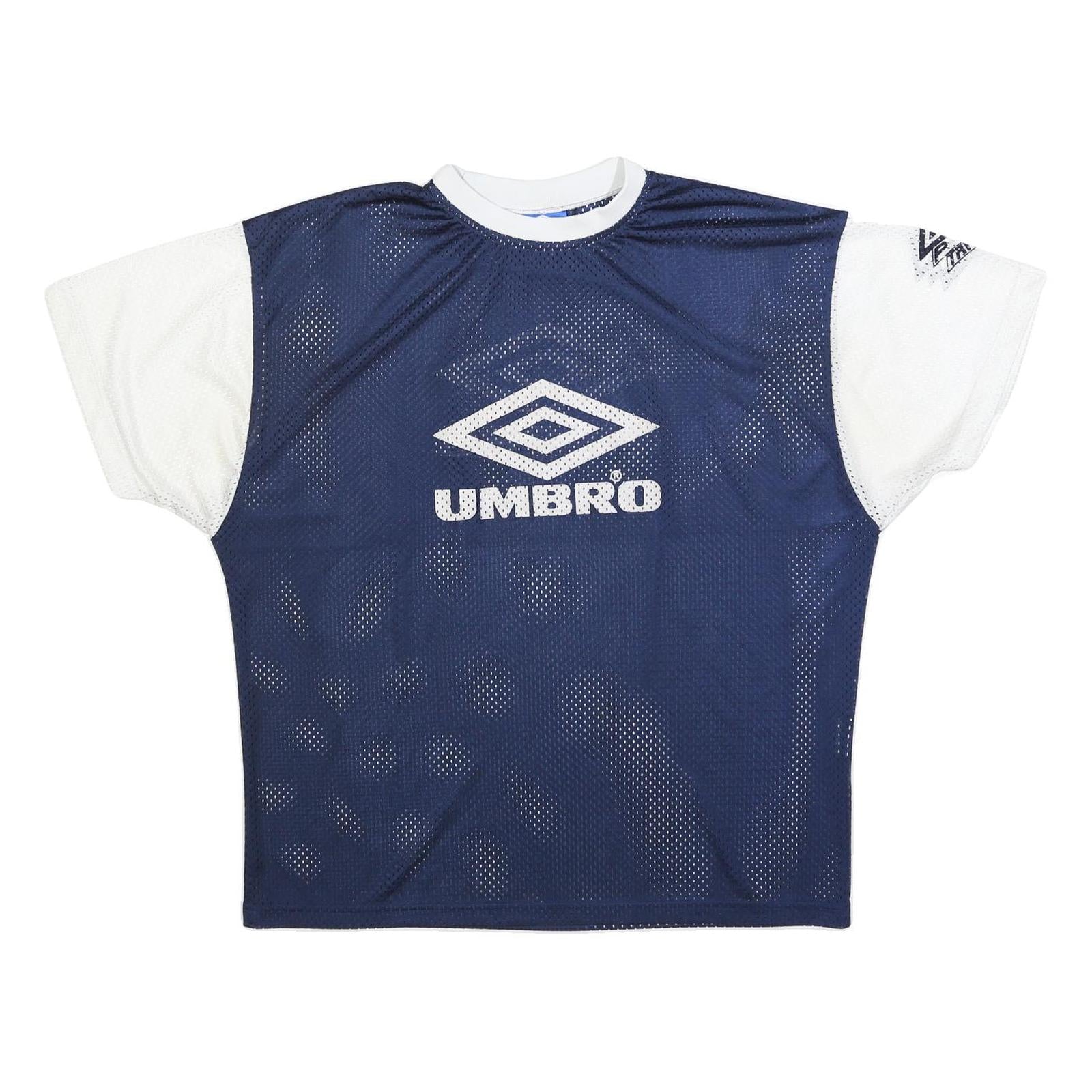 UMBRO Mens Blue & White Graphic T-Shirt 2XL Short Sleeve Crew Neck Sportswear Refurbished - N/A refurbished available on Cerqular