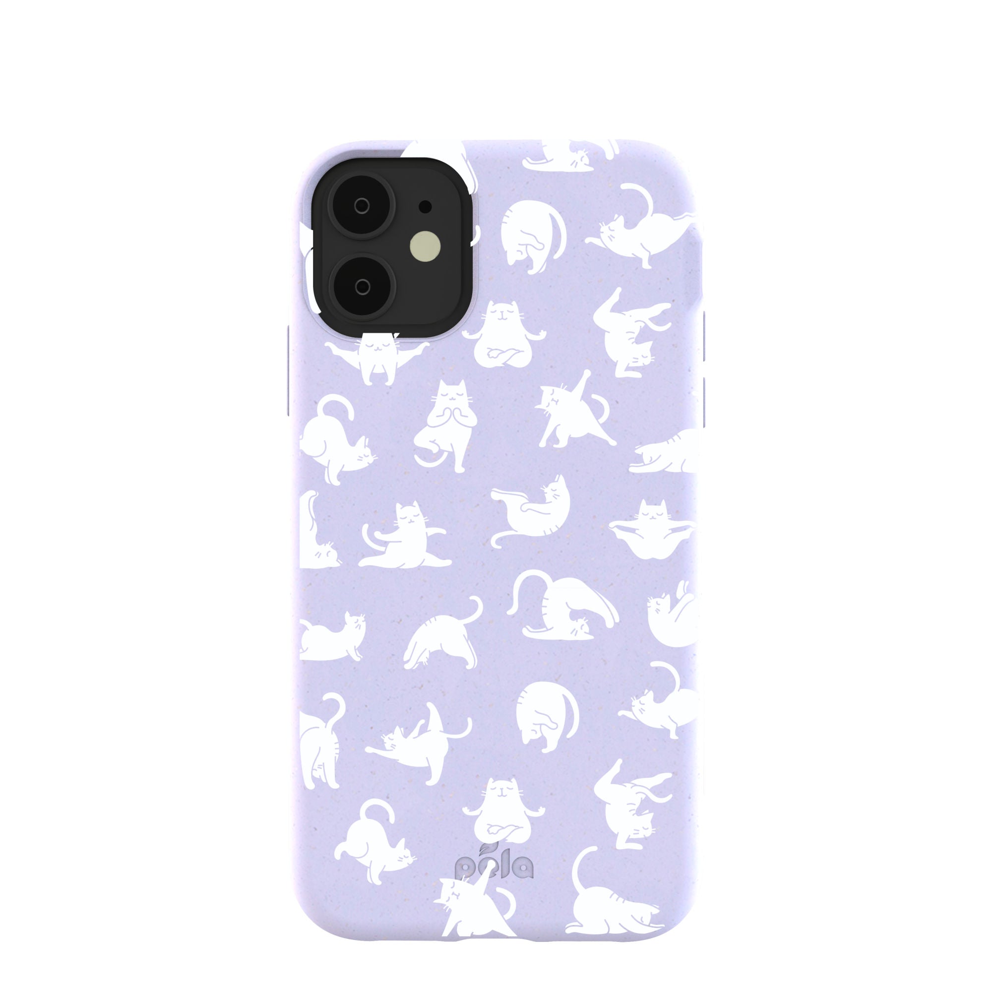 Lavender Yoga Cat iPhone 11 Case Refurbished - Pela Case refurbished available on Cerqular