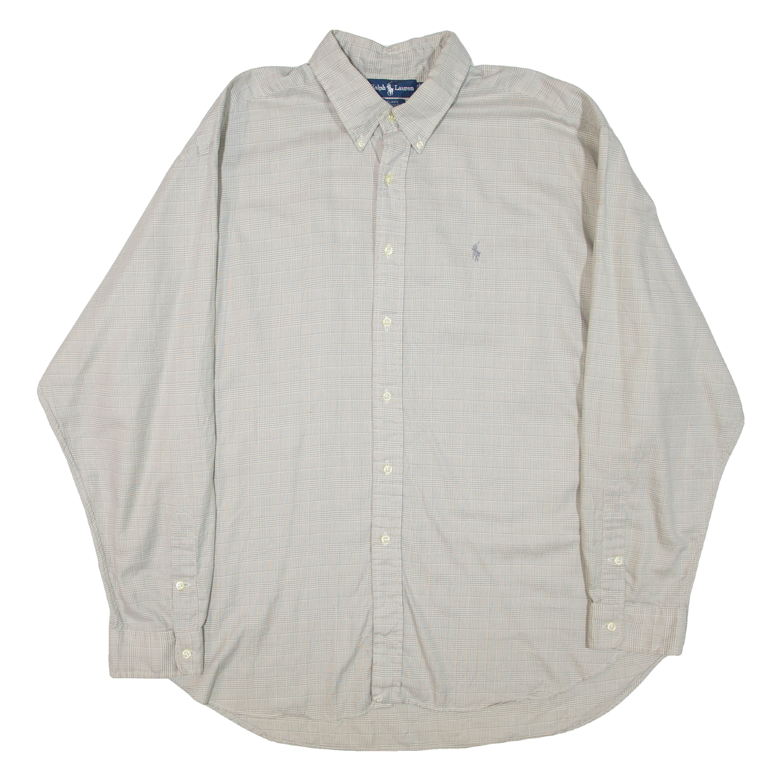 RALPH LAUREN Blake Mens Shirt Grey Check Long Sleeve 2XL Refurbished - N/A refurbished available on Cerqular