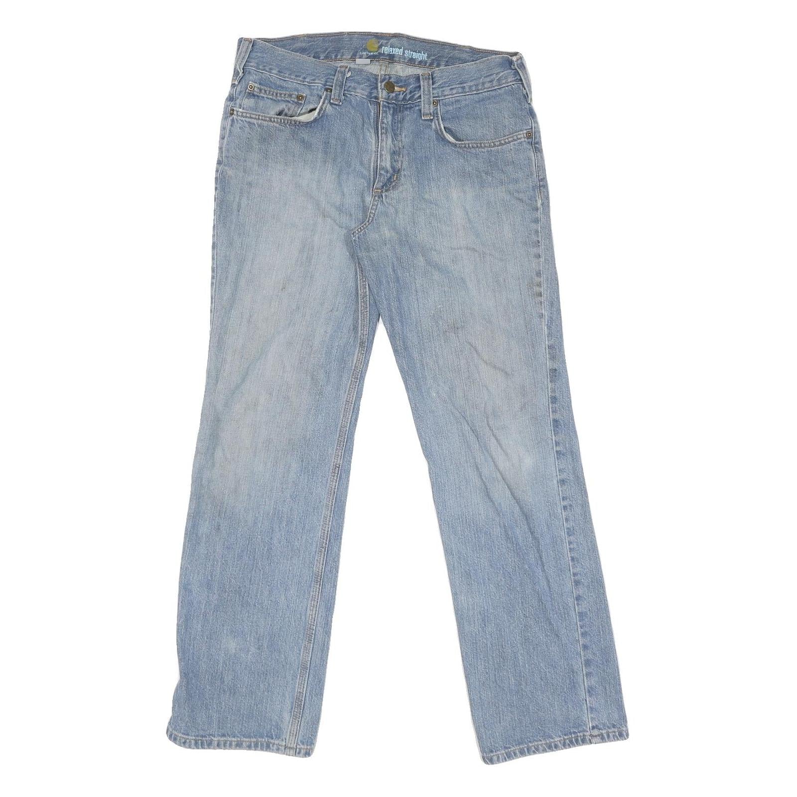 CARHARTT Mens Jeans Blue Relaxed Straight Denim Light W32 L32 Workwear Casual Refurbished - N/A refurbished available on Cerqular
