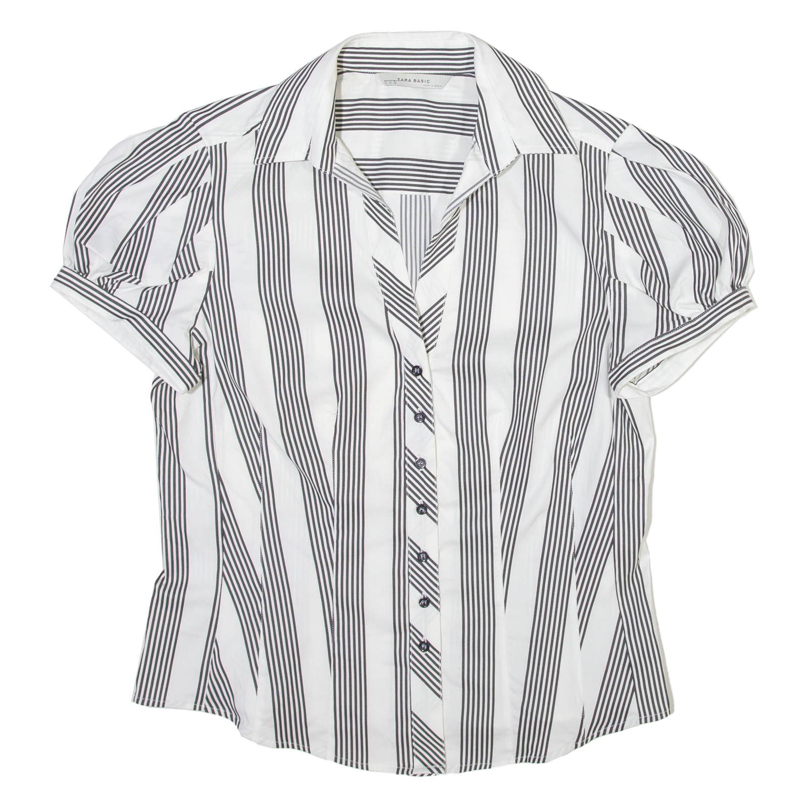 ZARA Womens Shirt White Striped S Refurbished - N/A refurbished available on Cerqular