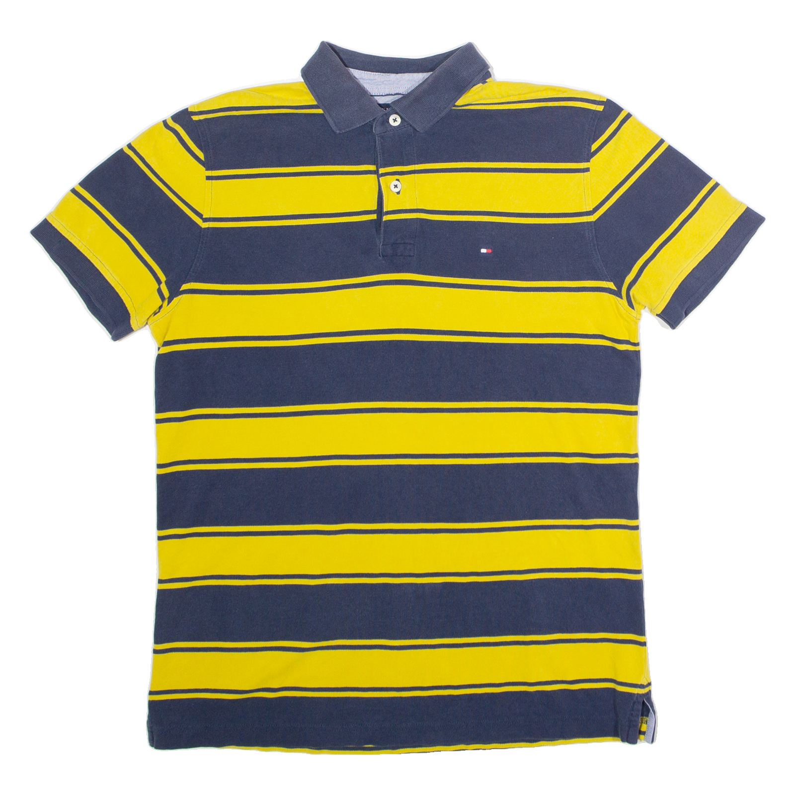 TOMMY HILFIGER Custom Fit Mens Polo Shirt Yellow Striped M Refurbished - N/A refurbished available on Cerqular